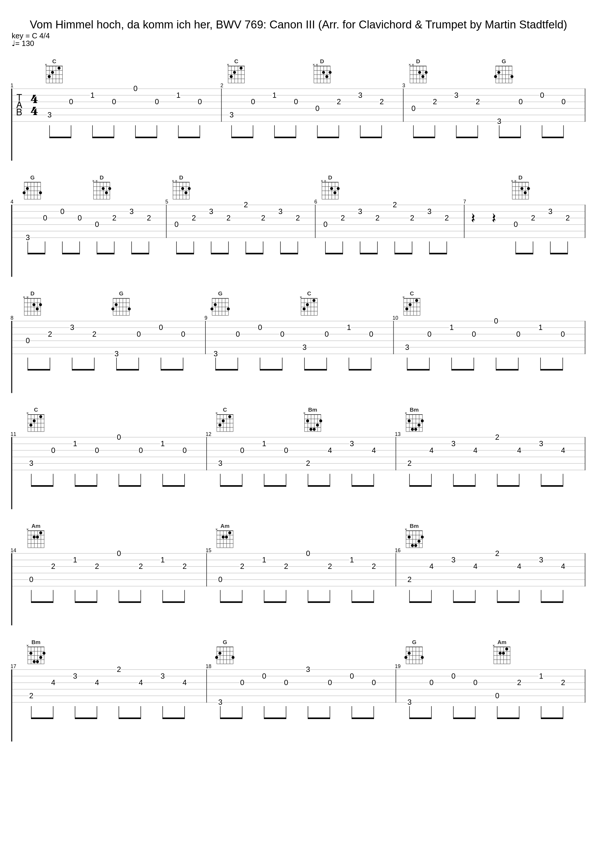 Vom Himmel hoch, da komm ich her, BWV 769: Canon III (Arr. for Clavichord & Trumpet by Martin Stadtfeld)_Martin Stadtfeld,Stephan Stadtfeld,Johann Sebastian Bach_1