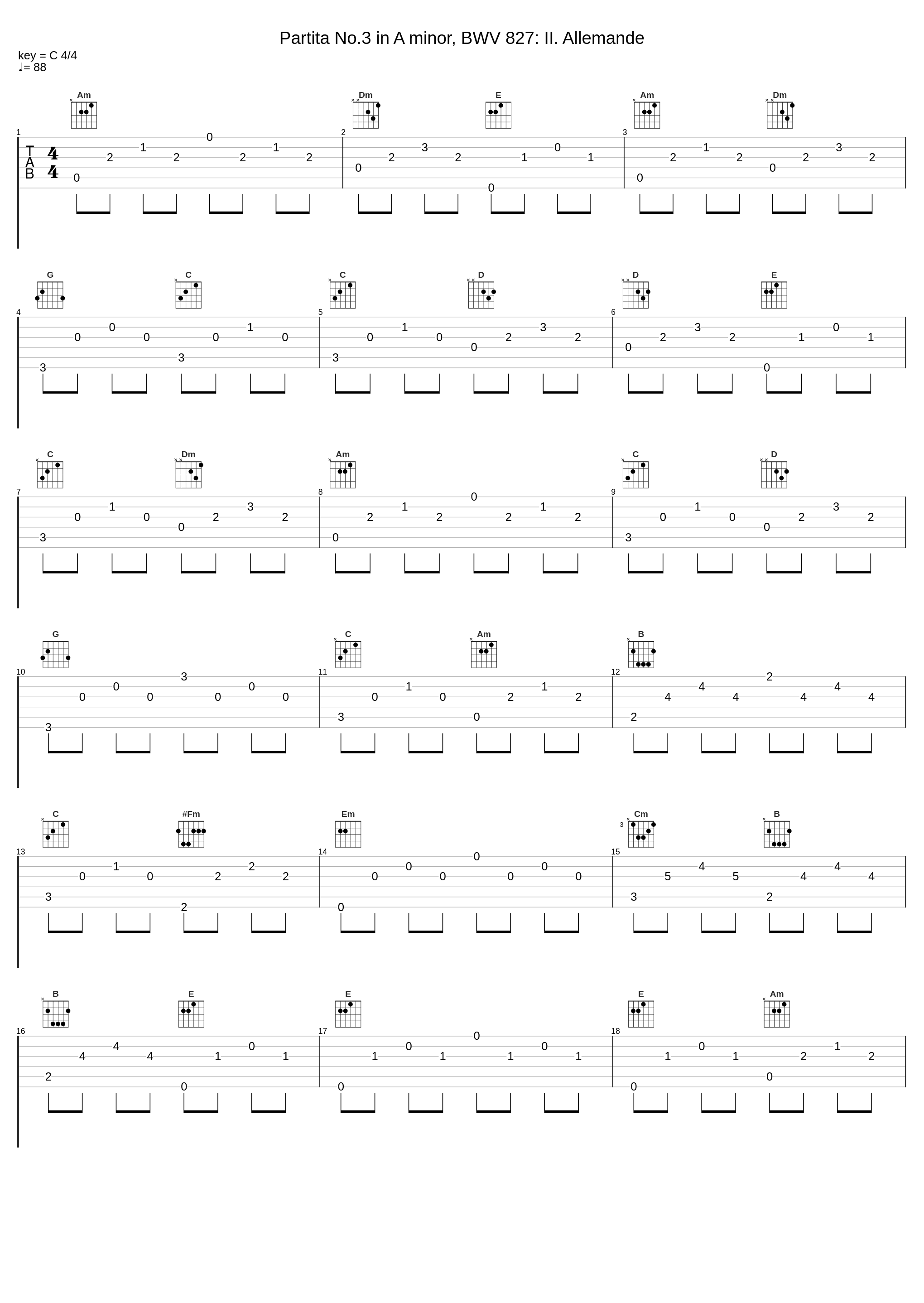 Partita No.3 in A minor, BWV 827: II. Allemande_Al Goranski,Johann Sebastian Bach_1