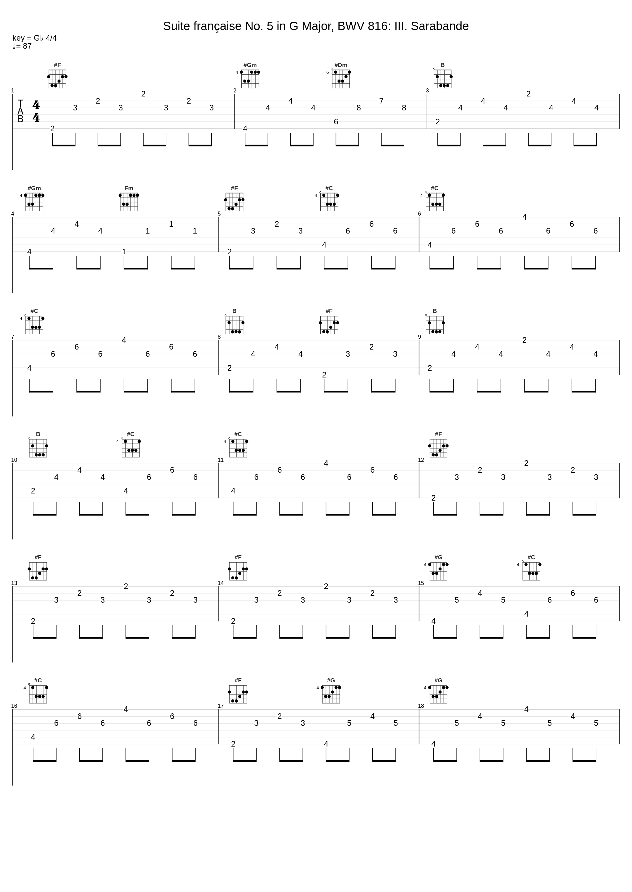 Suite française No. 5 in G Major, BWV 816: III. Sarabande_Blandine Rannou,Johann Sebastian Bach_1