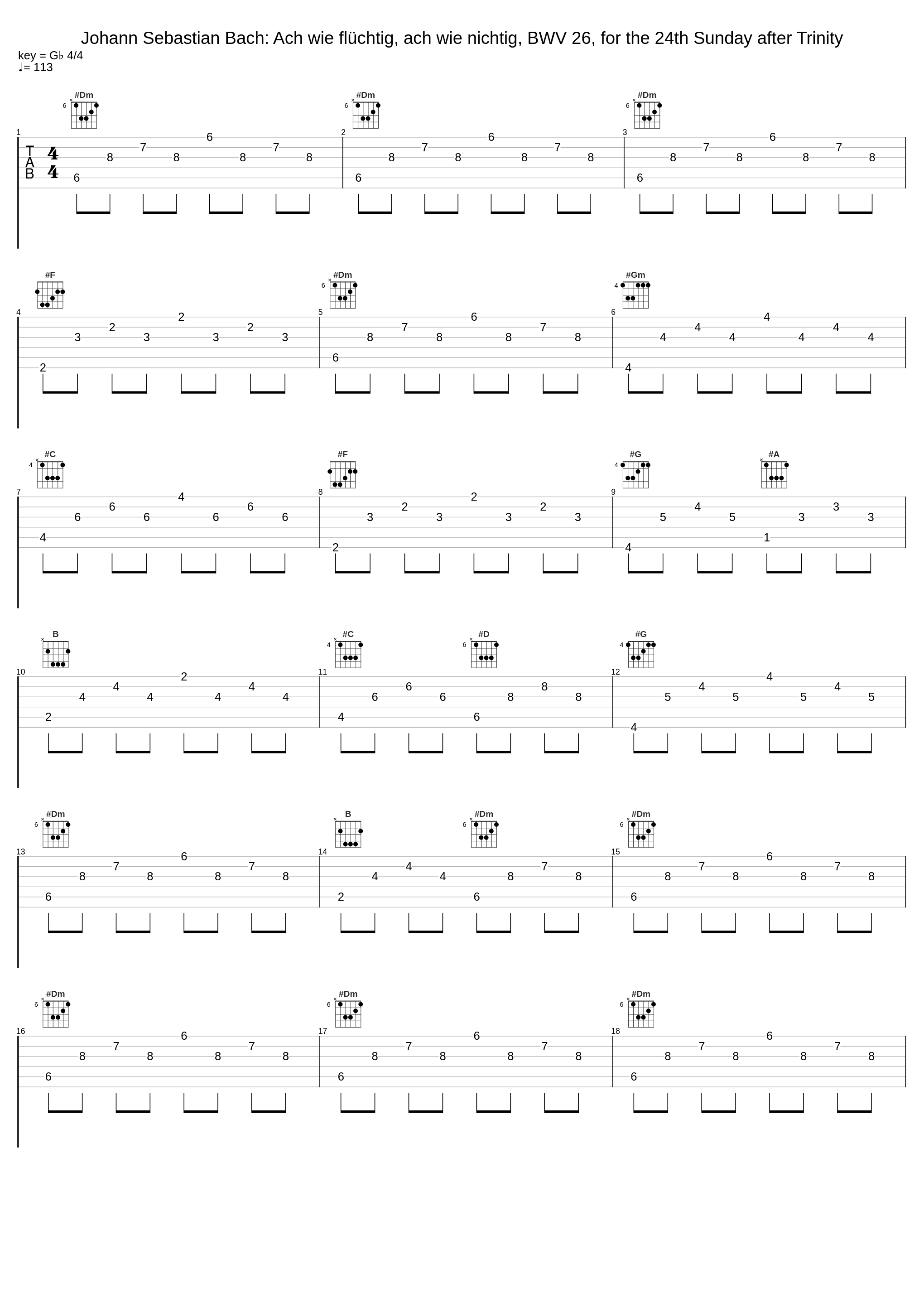 Johann Sebastian Bach: Ach wie flüchtig, ach wie nichtig, BWV 26, for the 24th Sunday after Trinity_Johann Sebastian Bach_1