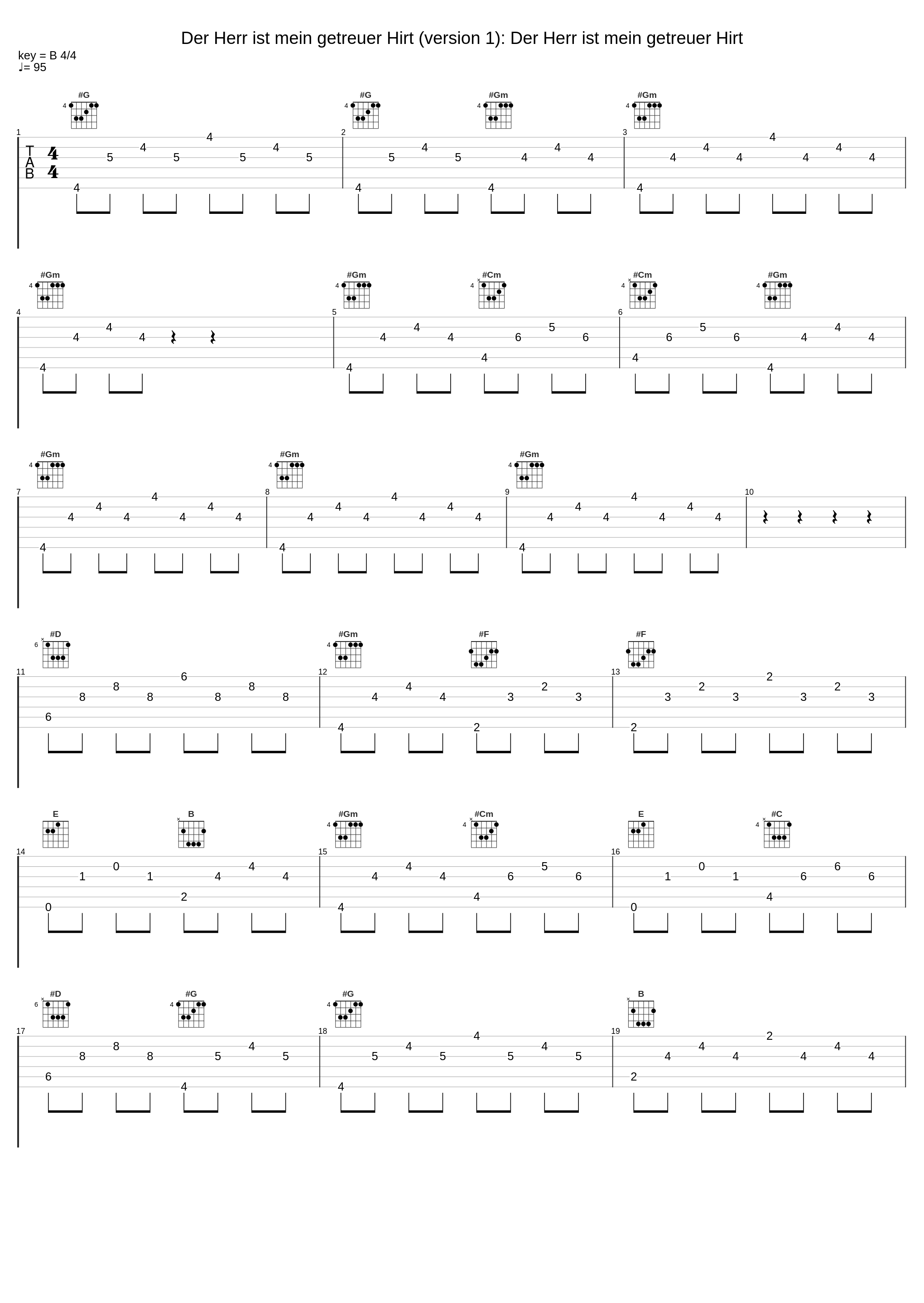 Der Herr ist mein getreuer Hirt (version 1): Der Herr ist mein getreuer Hirt_Joseph Payne,Johann Pachelbel_1