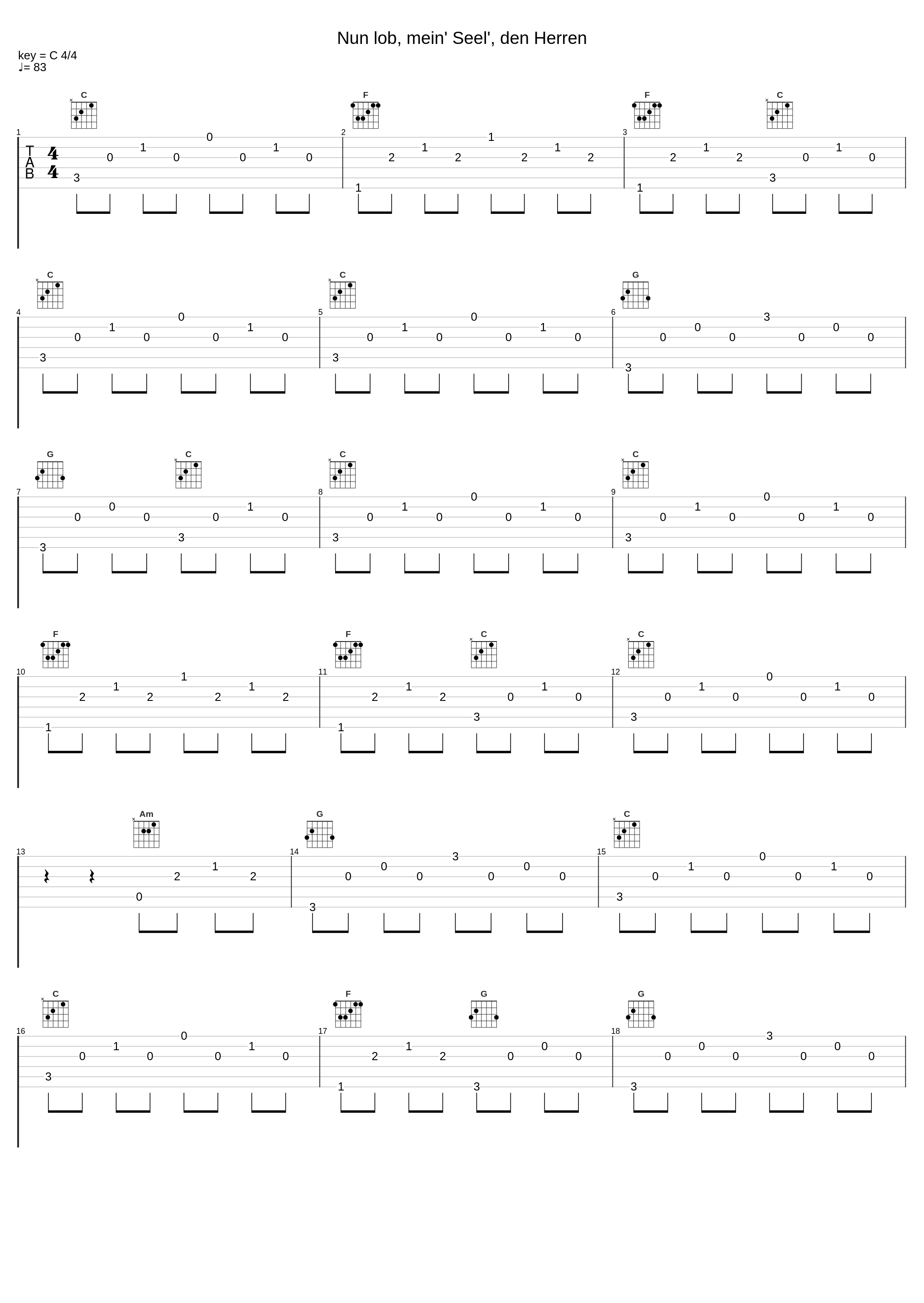 Nun lob, mein' Seel', den Herren_Joseph Payne,Johann Pachelbel_1