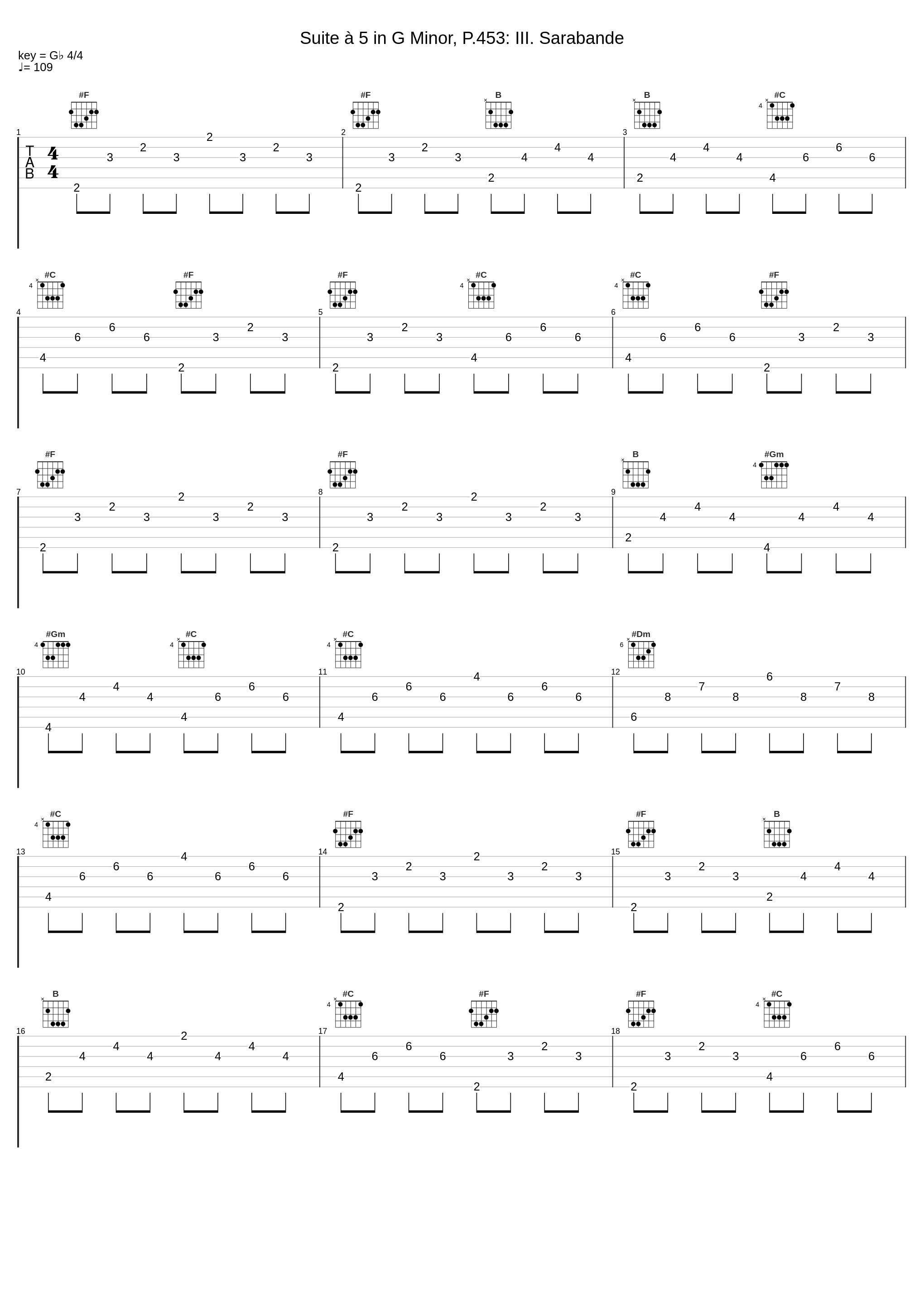 Suite à 5 in G Minor, P.453: III. Sarabande_Harmonie Universelle,Johann Pachelbel_1