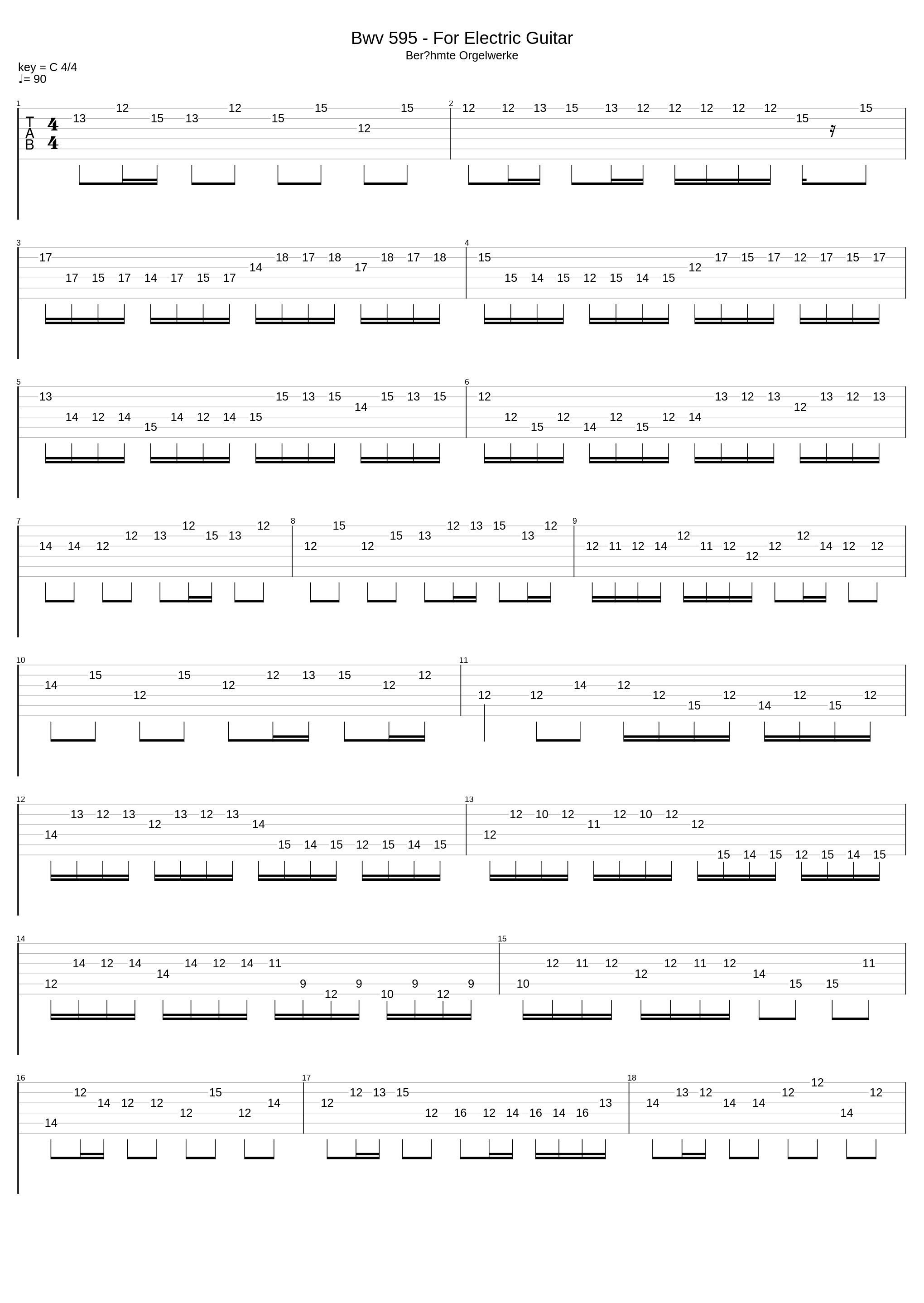 Bwv 595 For Electric Guitar_Johann Sebastian Bach_1