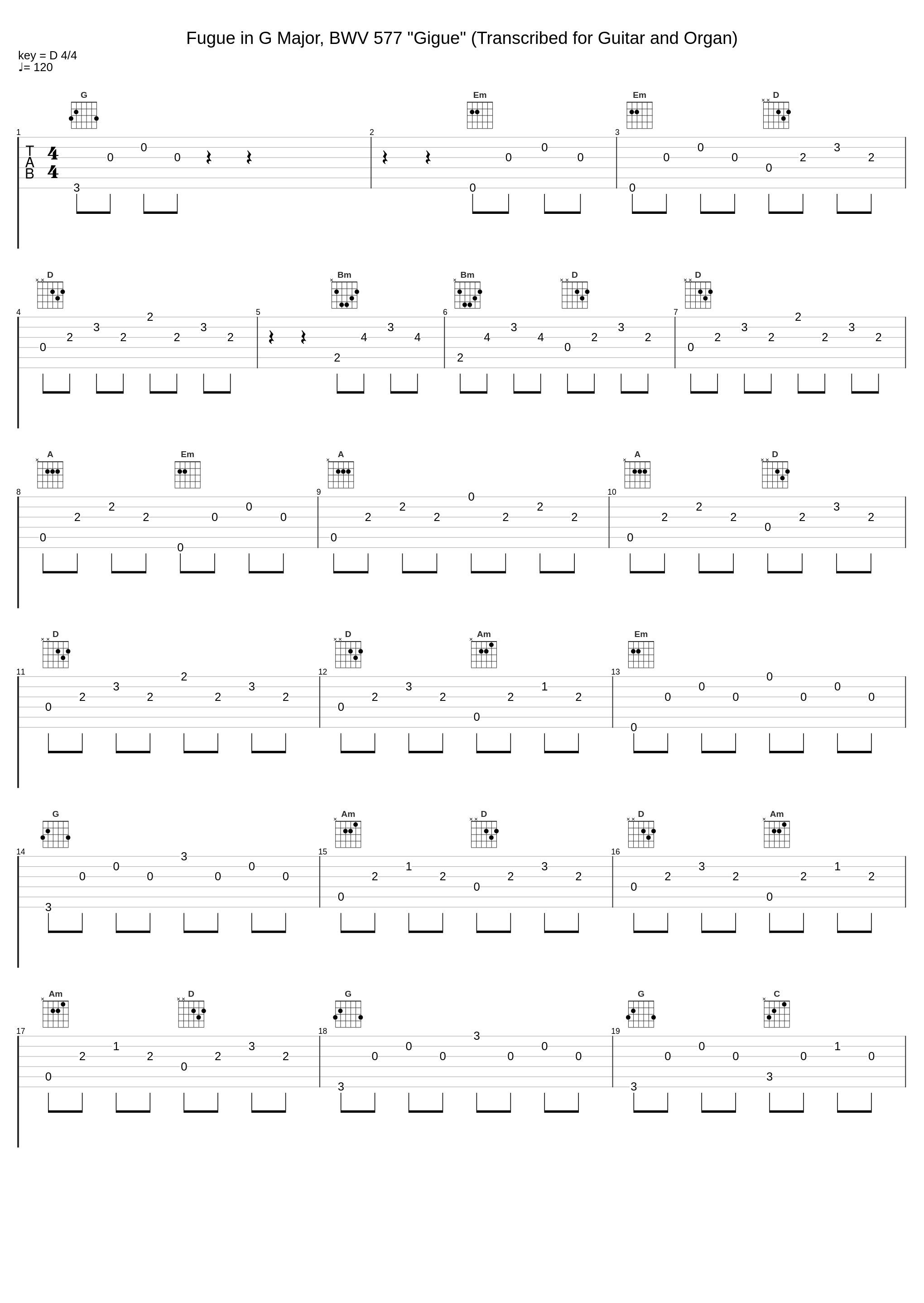 Fugue in G Major, BWV 577 "Gigue" (Transcribed for Guitar and Organ)_John Williams,Peter Hurford,Johann Sebastian Bach_1
