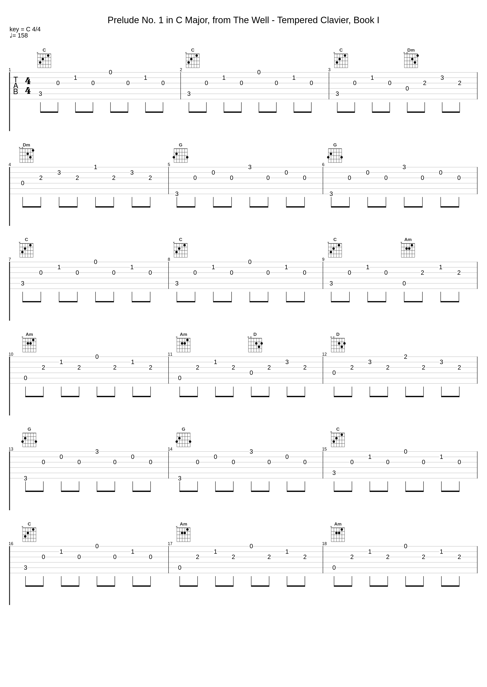 Prelude No. 1 in C Major, from The Well - Tempered Clavier, Book I_Johann Sebastian Bach_1