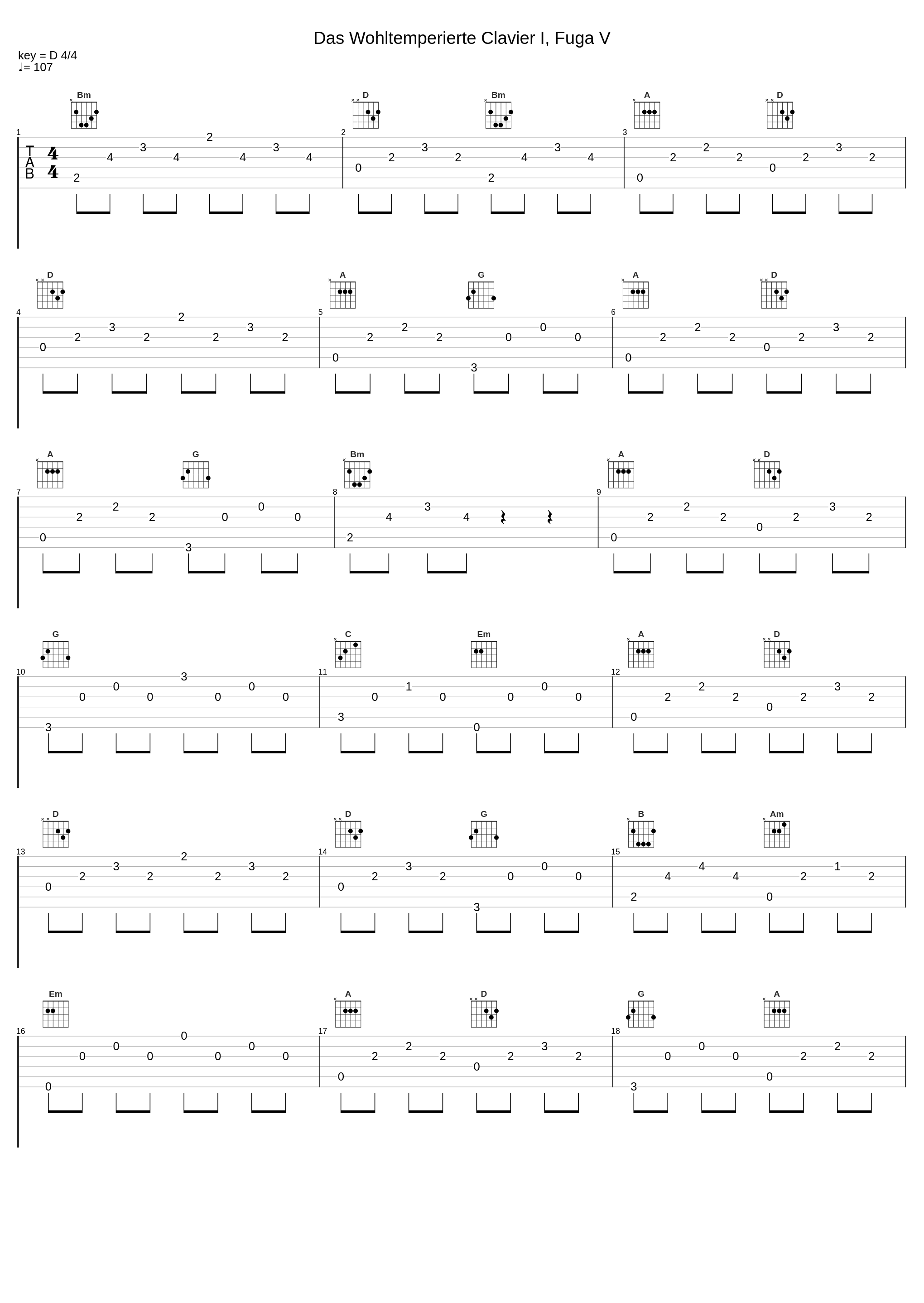 Das Wohltemperierte Clavier I, Fuga V_Johann Sebastian Bach,Nologo_1