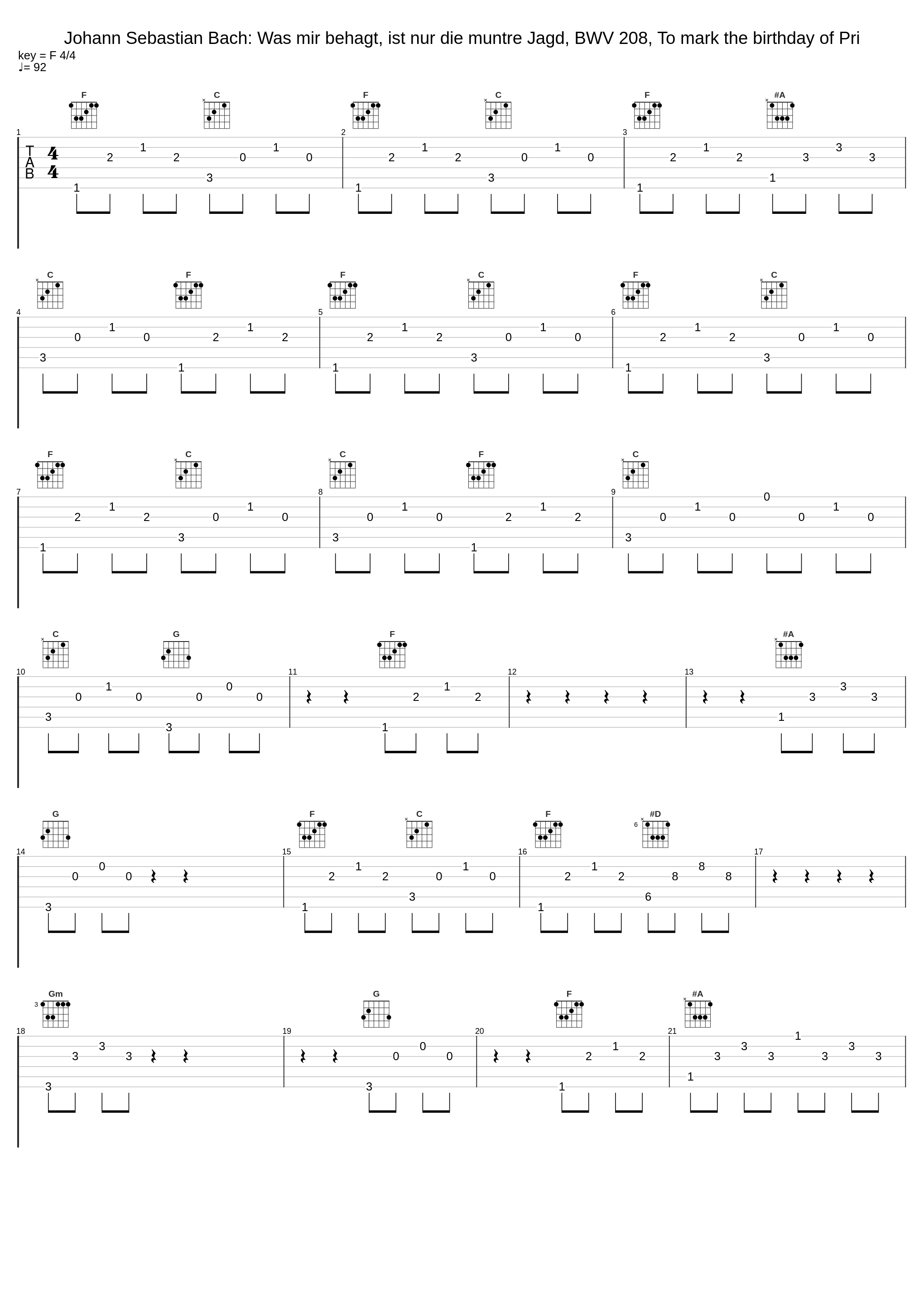 Johann Sebastian Bach: Was mir behagt, ist nur die muntre Jagd, BWV 208, To mark the birthday of Pri_Johann Sebastian Bach_1