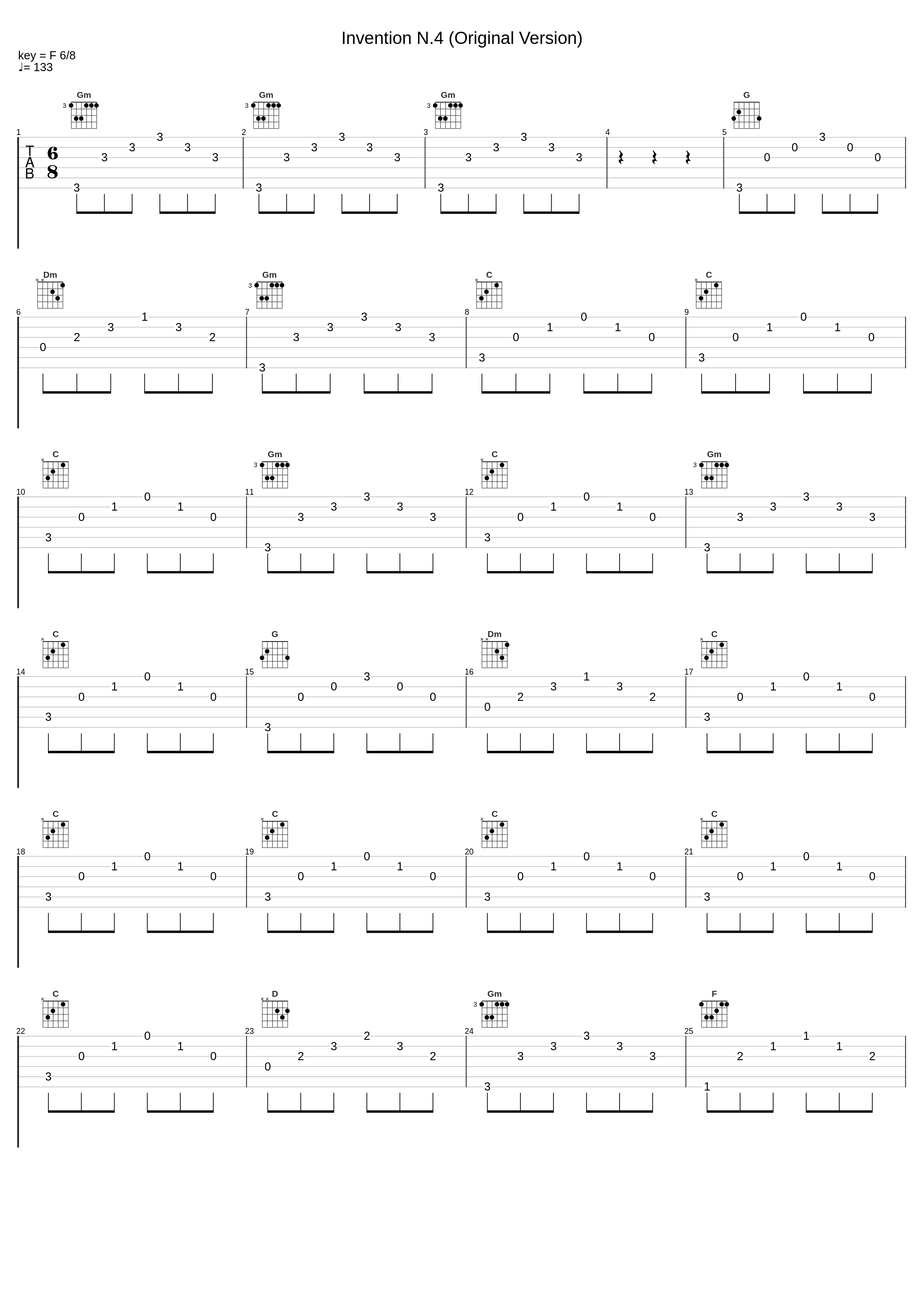 Invention N.4 (Original Version)_Johann Sebastian Bach,C Red_1