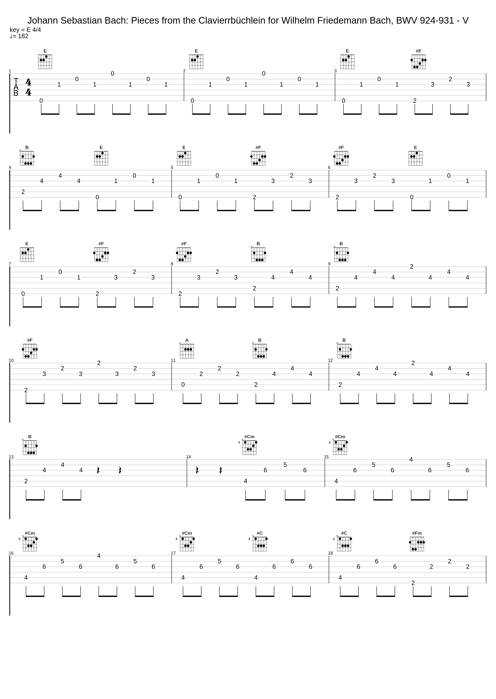 Johann Sebastian Bach: Pieces from the Clavierrbüchlein for Wilhelm Friedemann Bach, BWV 924-931 - V_Johann Sebastian Bach_1