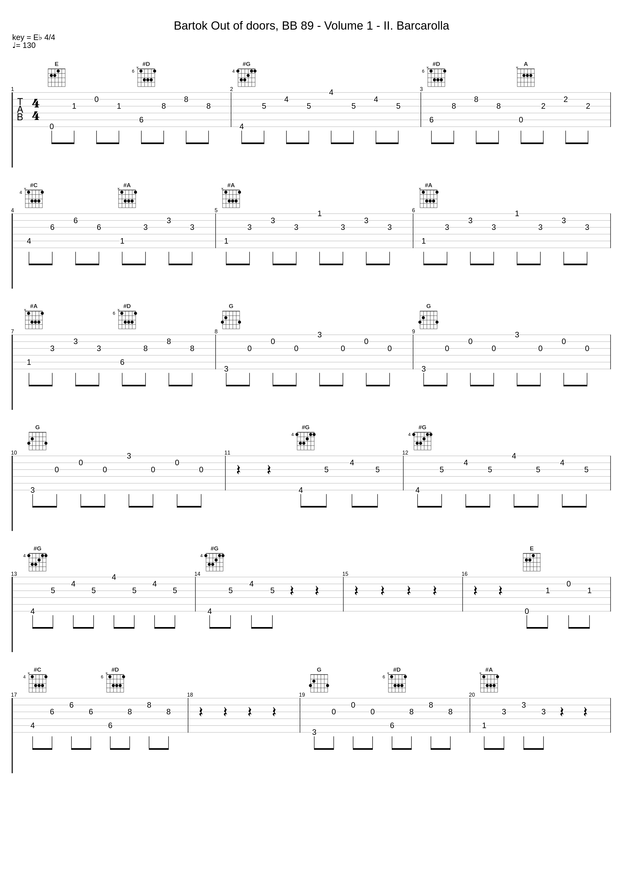 Bartok Out of doors, BB 89 - Volume 1 - II. Barcarolla_Zoltán Kocsis_1