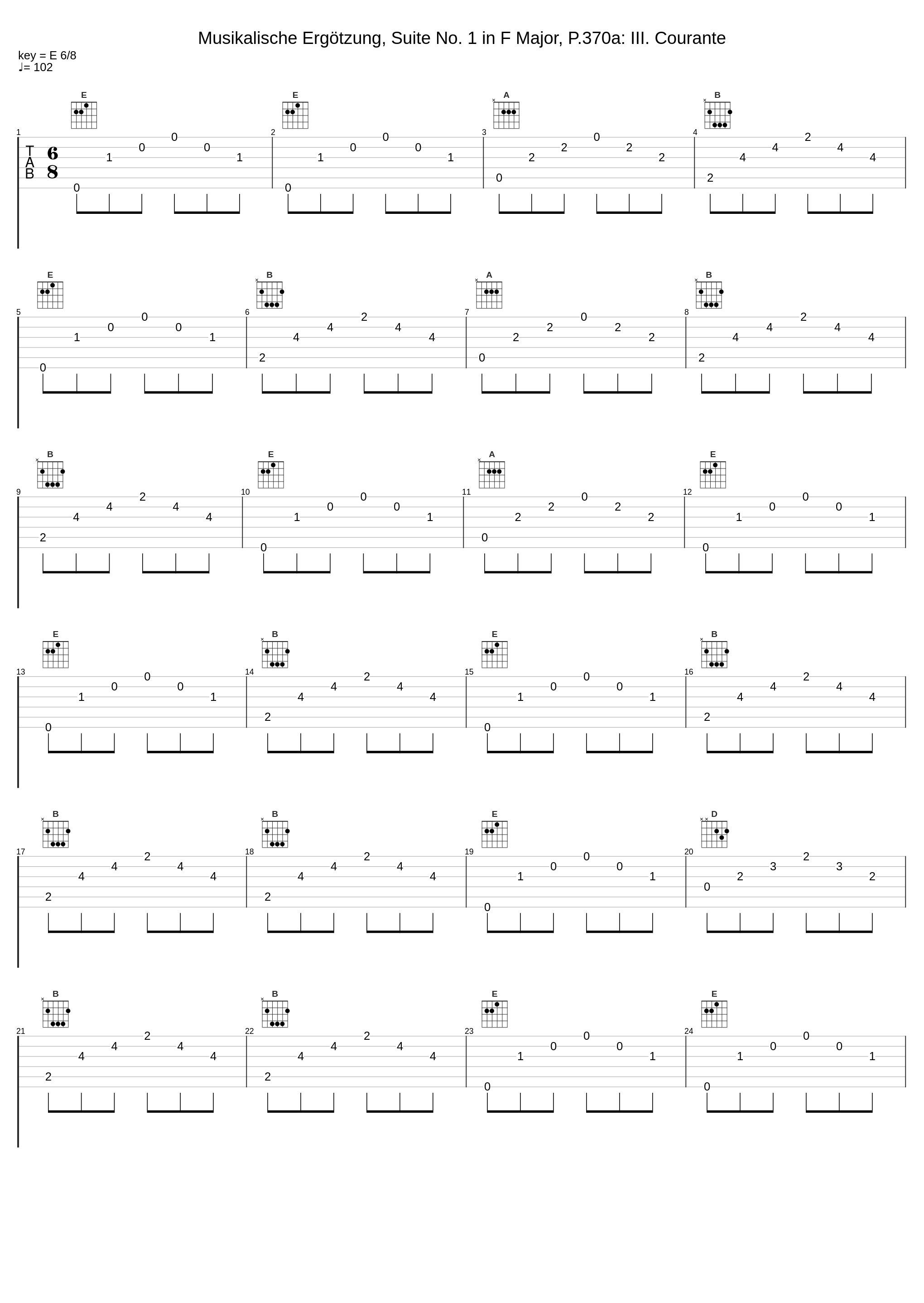 Musikalische Ergötzung, Suite No. 1 in F Major, P.370a: III. Courante_Harmonie Universelle,Johann Pachelbel_1