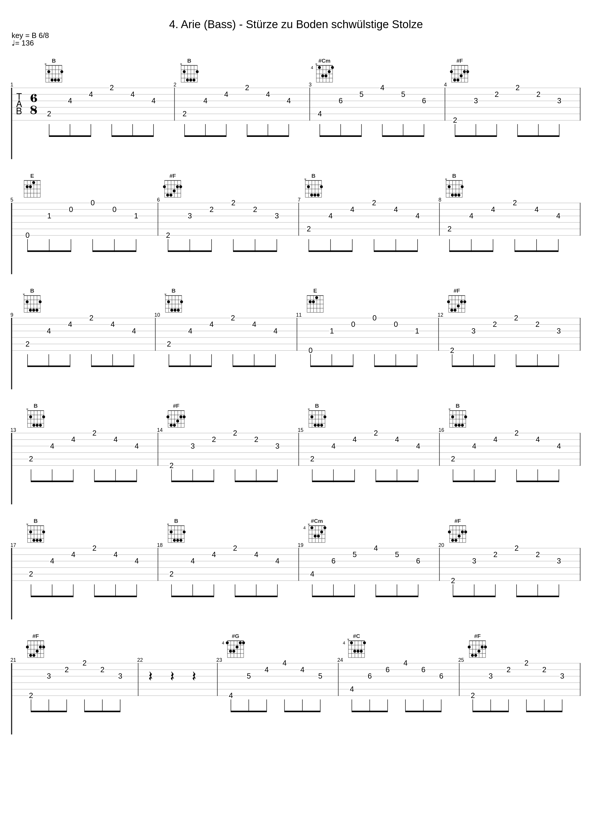 4. Arie (Bass) - Stürze zu Boden schwülstige Stolze_Johann Sebastian Bach,Rudolf Lutz_1