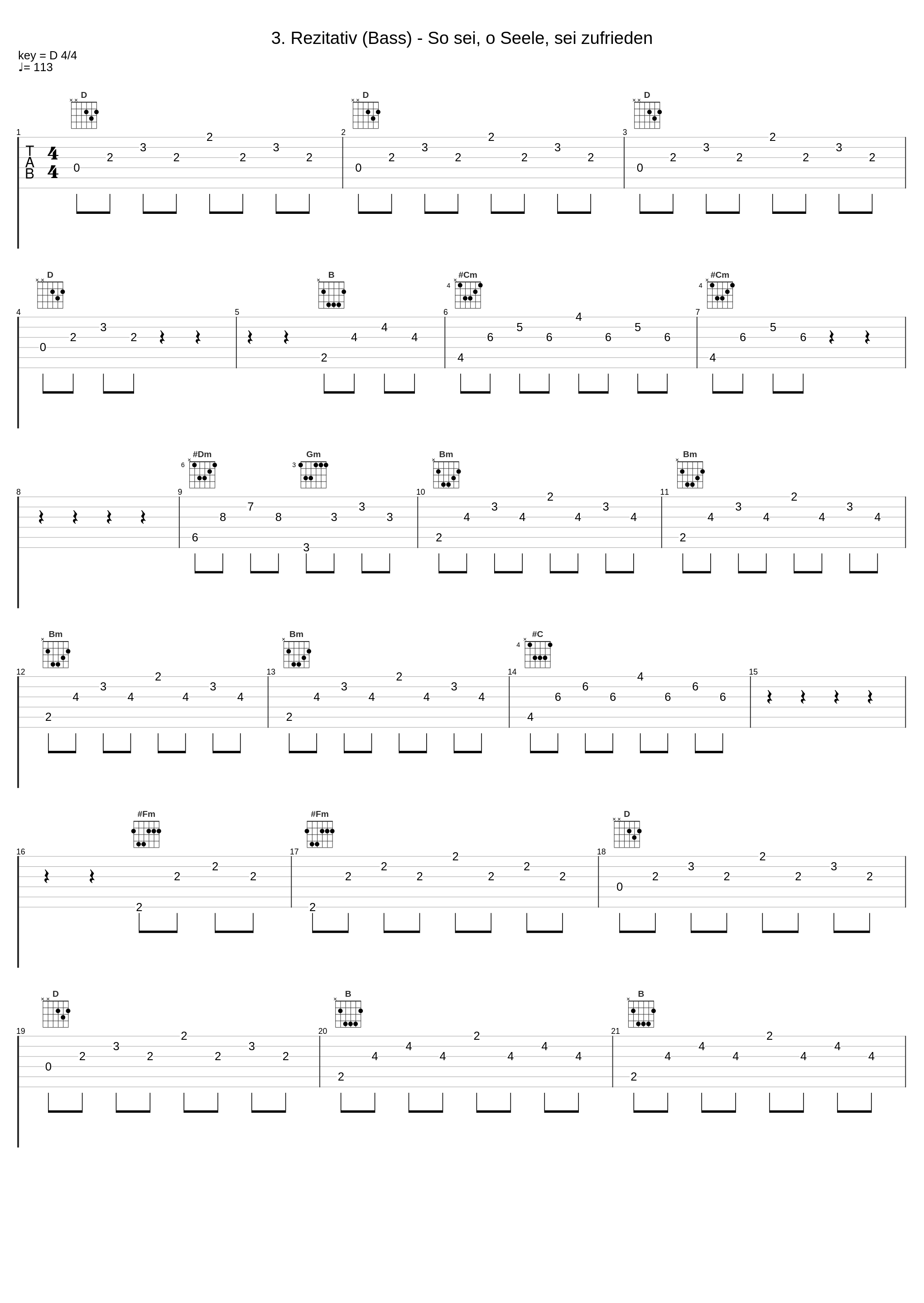 3. Rezitativ (Bass) - So sei, o Seele, sei zufrieden_Johann Sebastian Bach,Rudolf Lutz_1