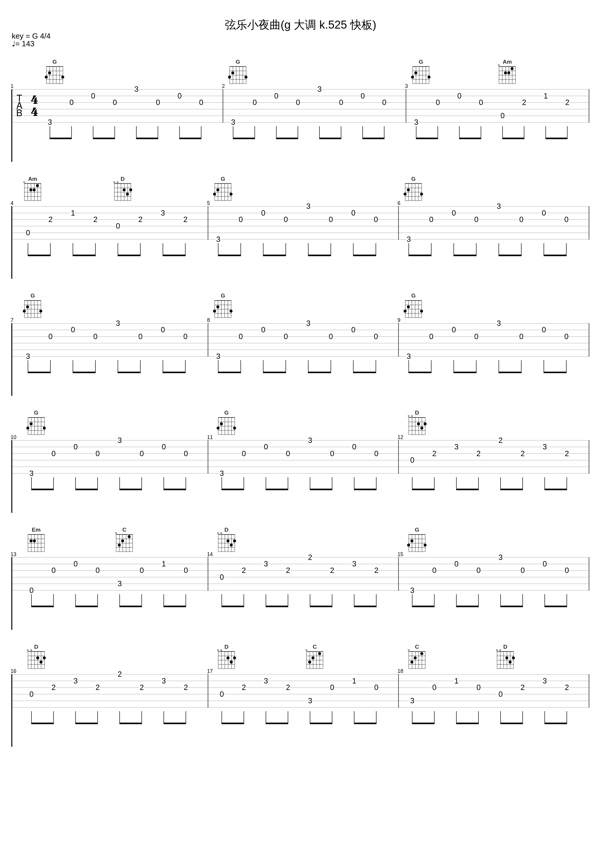 弦乐小夜曲(g 大调 k.525 快板)_Wolfgang Amadeus Mozart_1