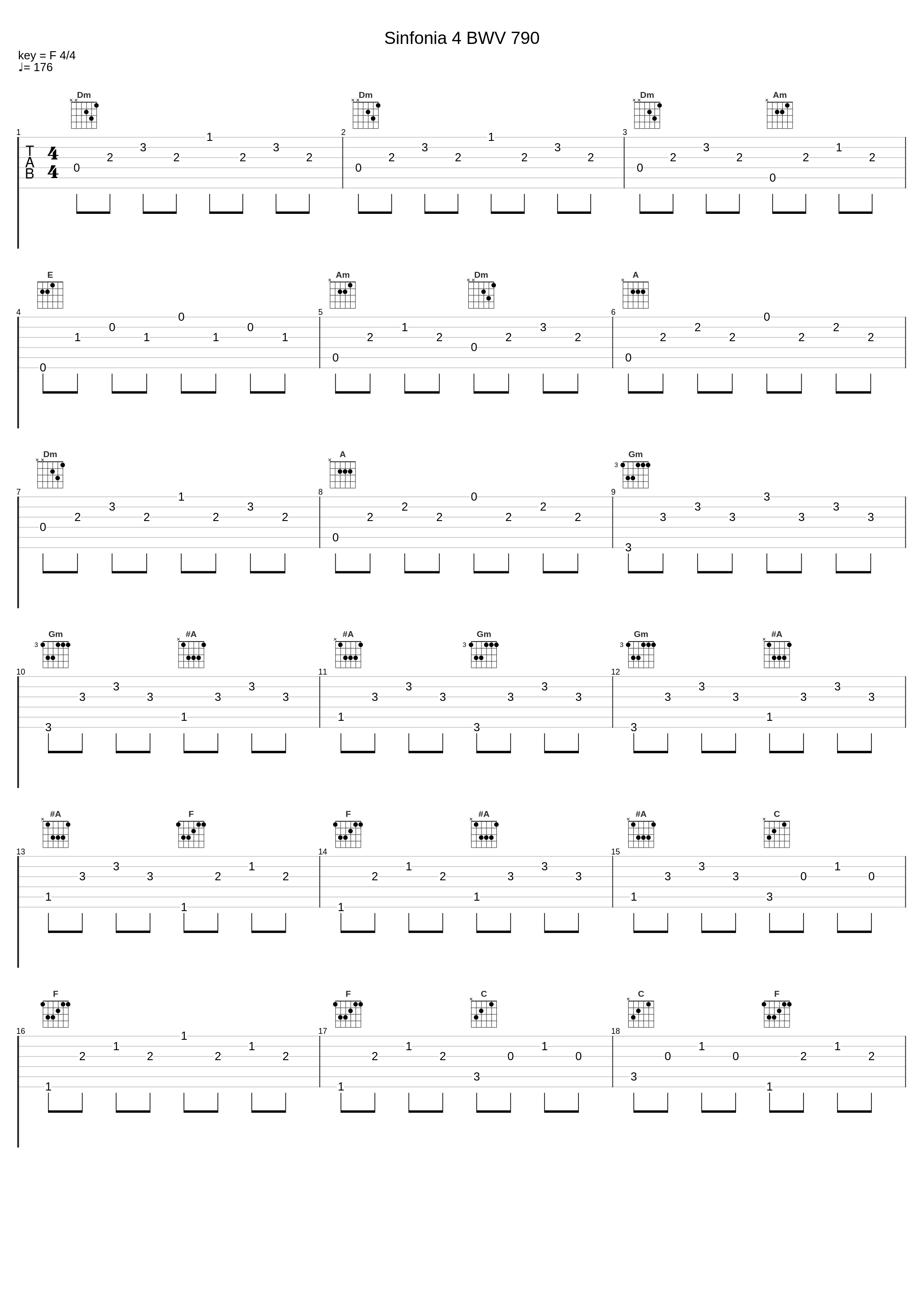 Sinfonia 4 BWV 790_Johann Sebastian Bach,Nologo_1