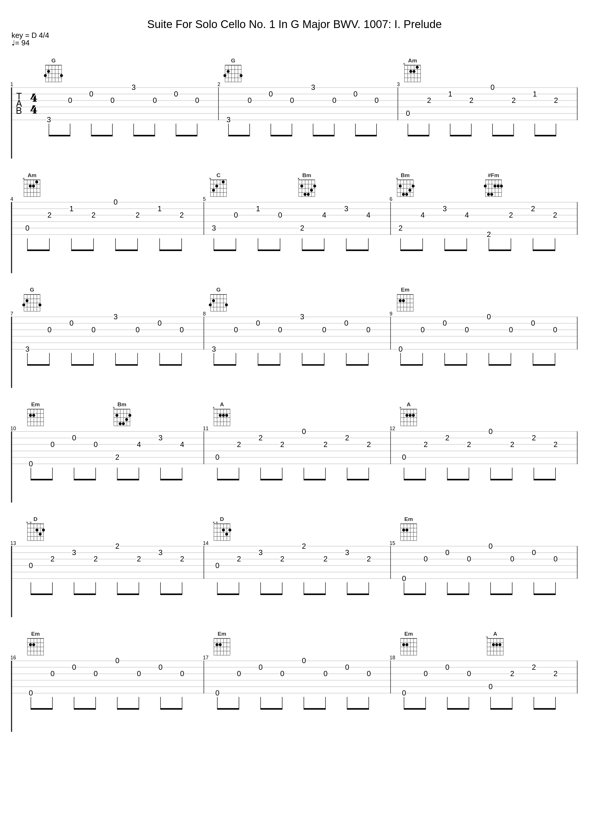 Suite For Solo Cello No. 1 In G Major BWV. 1007: I. Prelude_Nadan Music,Johann Sebastian Bach_1