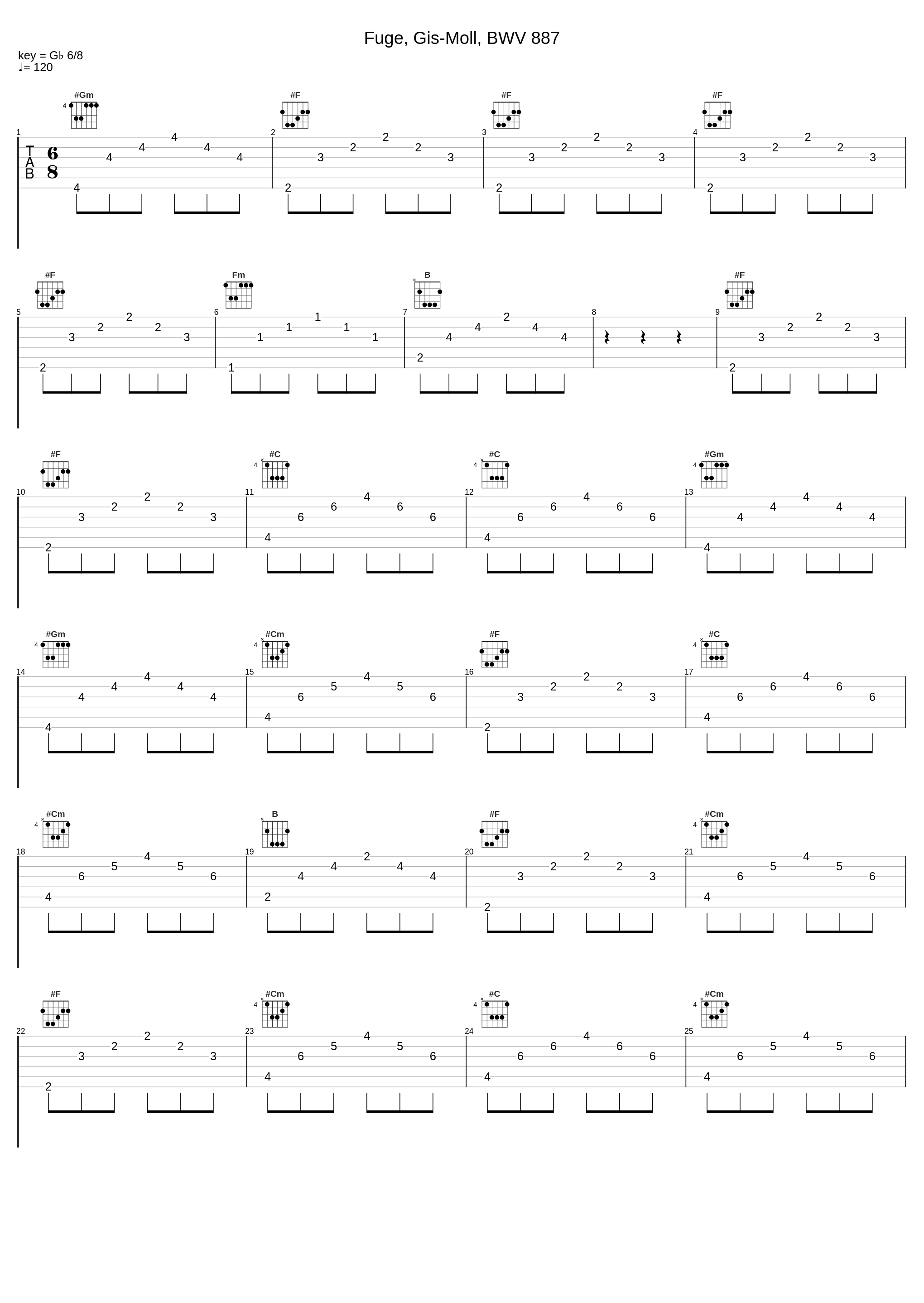 Fuge, Gis-Moll, BWV 887_Hans-Georg Wimmer,Johann Sebastian Bach_1