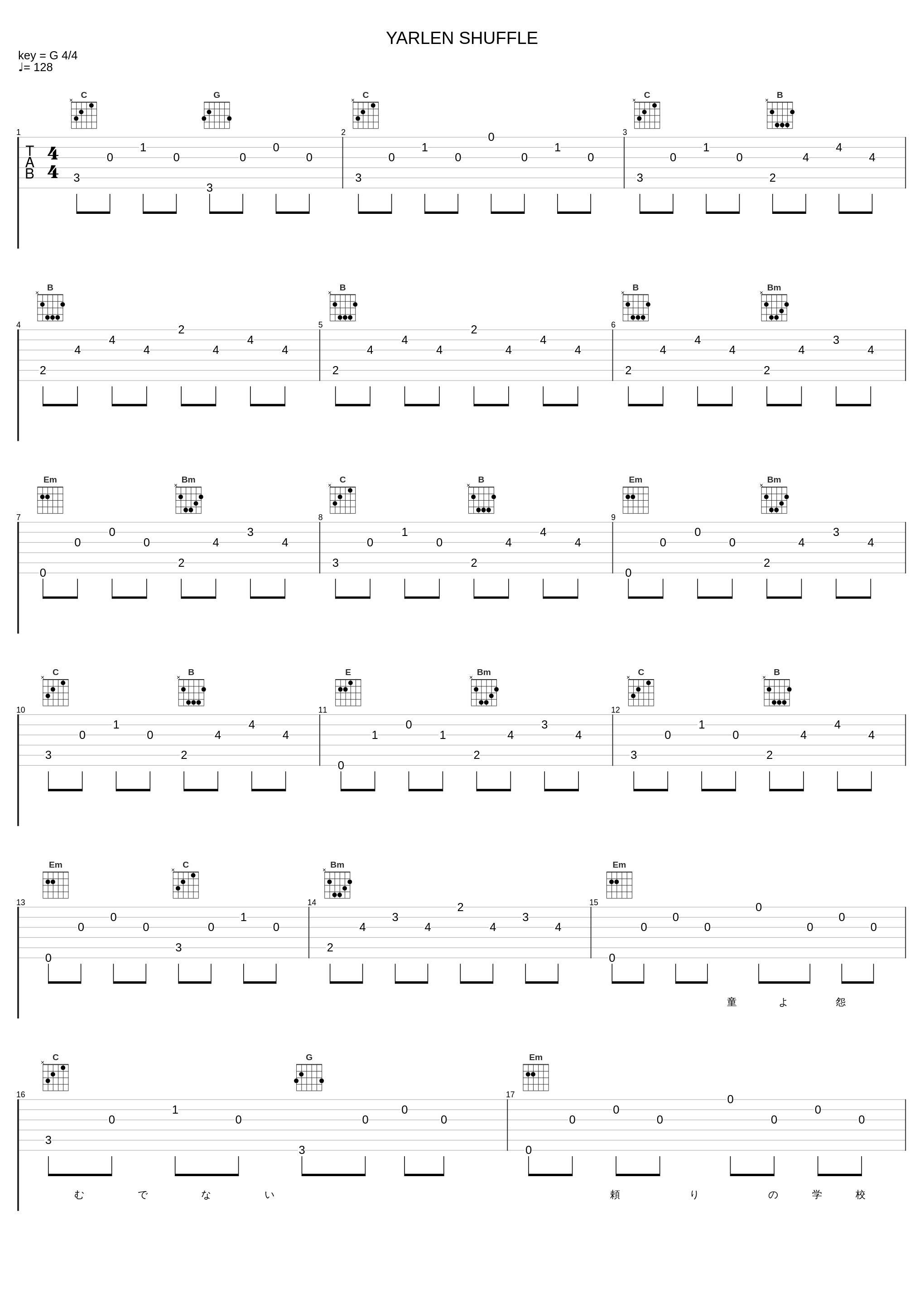 YARLEN SHUFFLE_南方之星_1