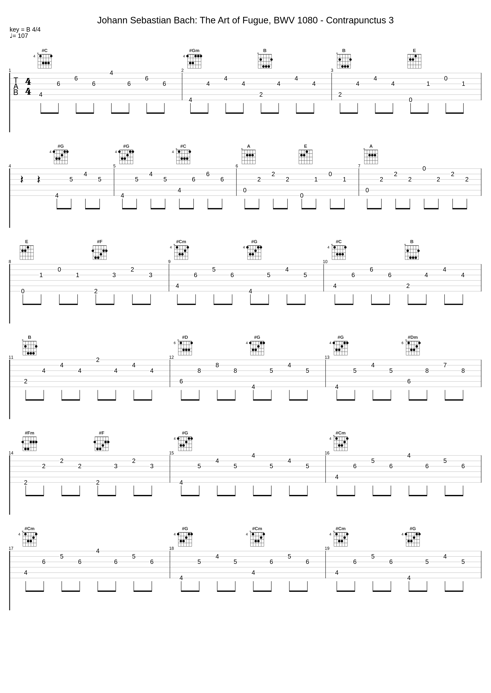 Johann Sebastian Bach: The Art of Fugue, BWV 1080 - Contrapunctus 3_Johann Sebastian Bach_1