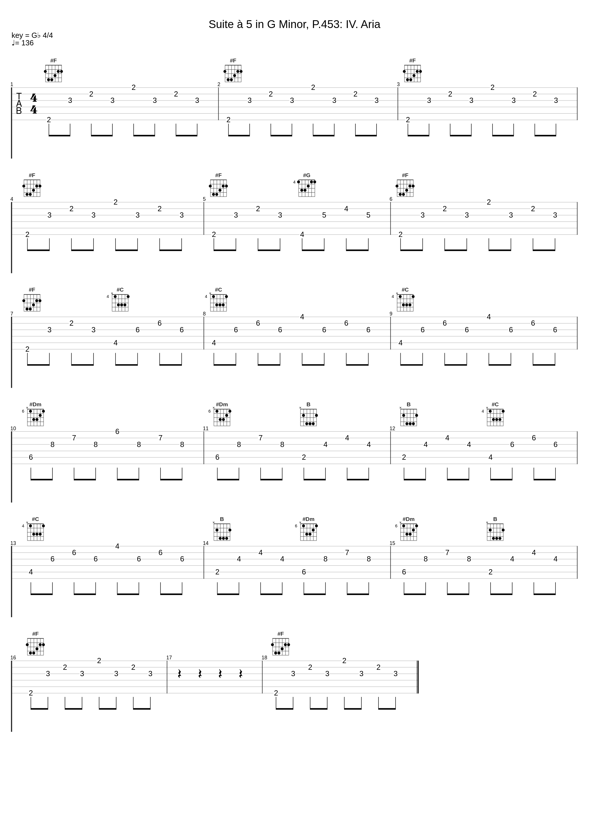 Suite à 5 in G Minor, P.453: IV. Aria_Harmonie Universelle,Johann Pachelbel_1