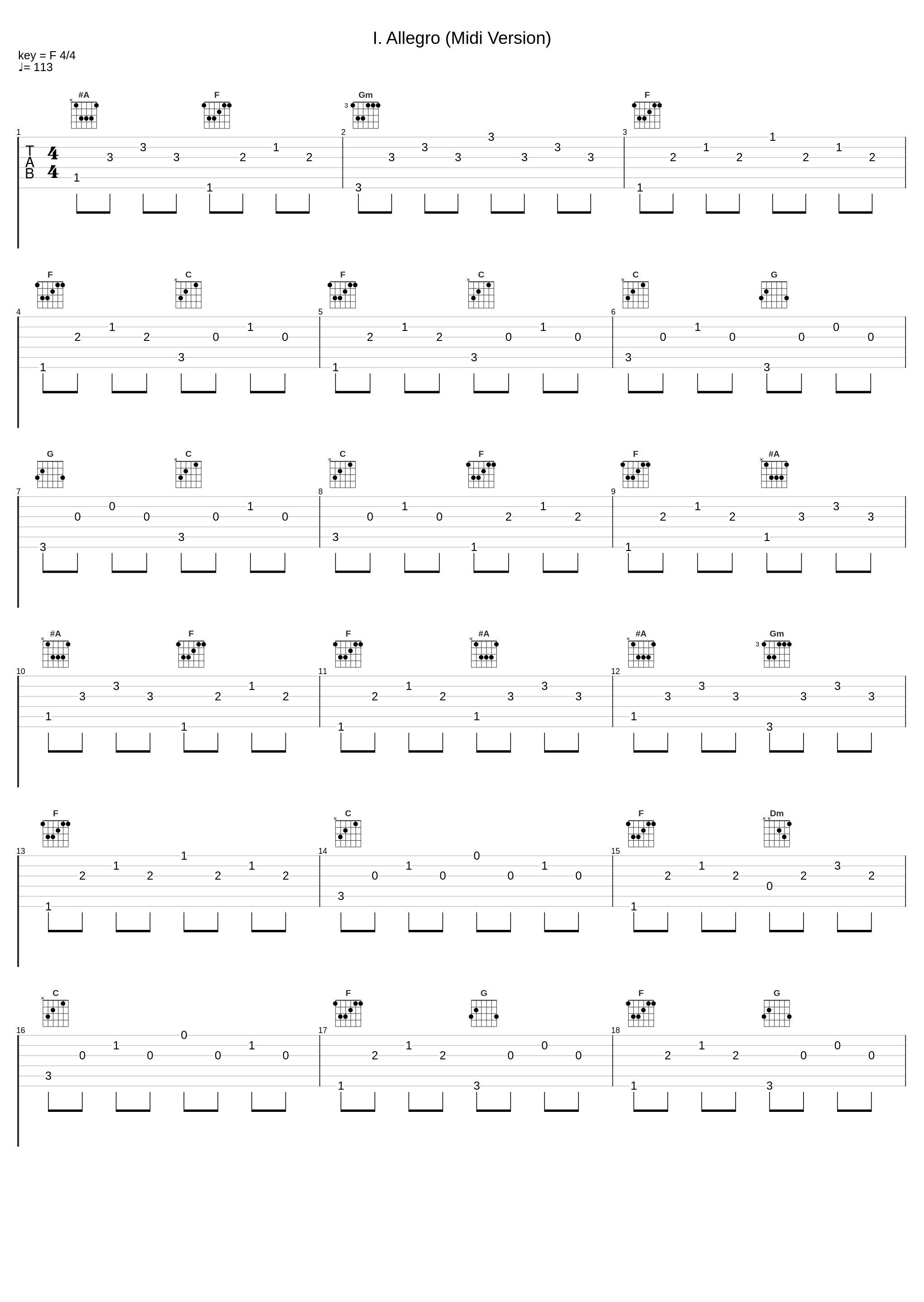 I. Allegro (Midi Version)_Johann Sebastian Bach_1