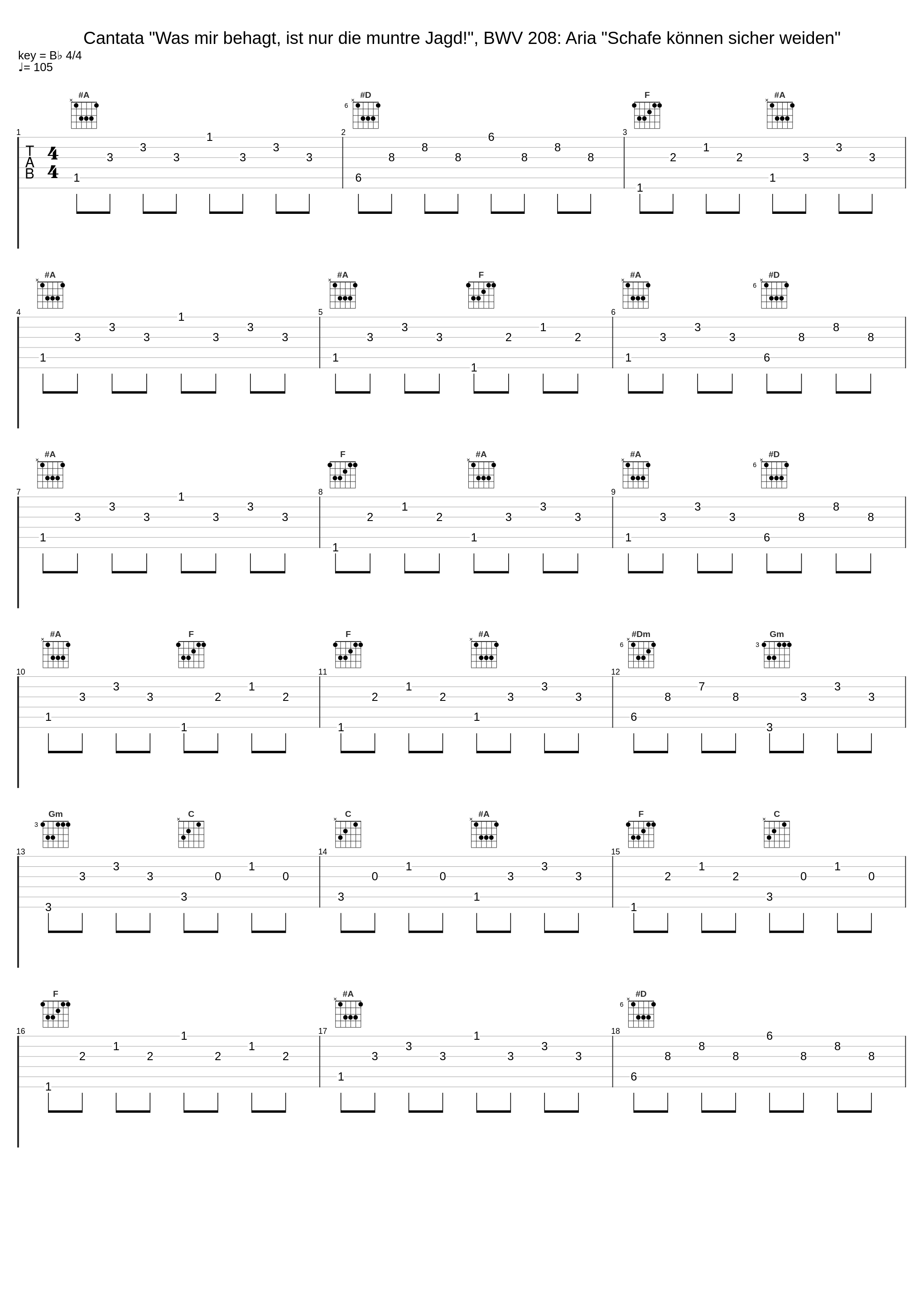 Cantata "Was mir behagt, ist nur die muntre Jagd!", BWV 208: Aria "Schafe können sicher weiden"_Claudine Orloff,Burkard Spinnler,Johann Sebastian Bach_1