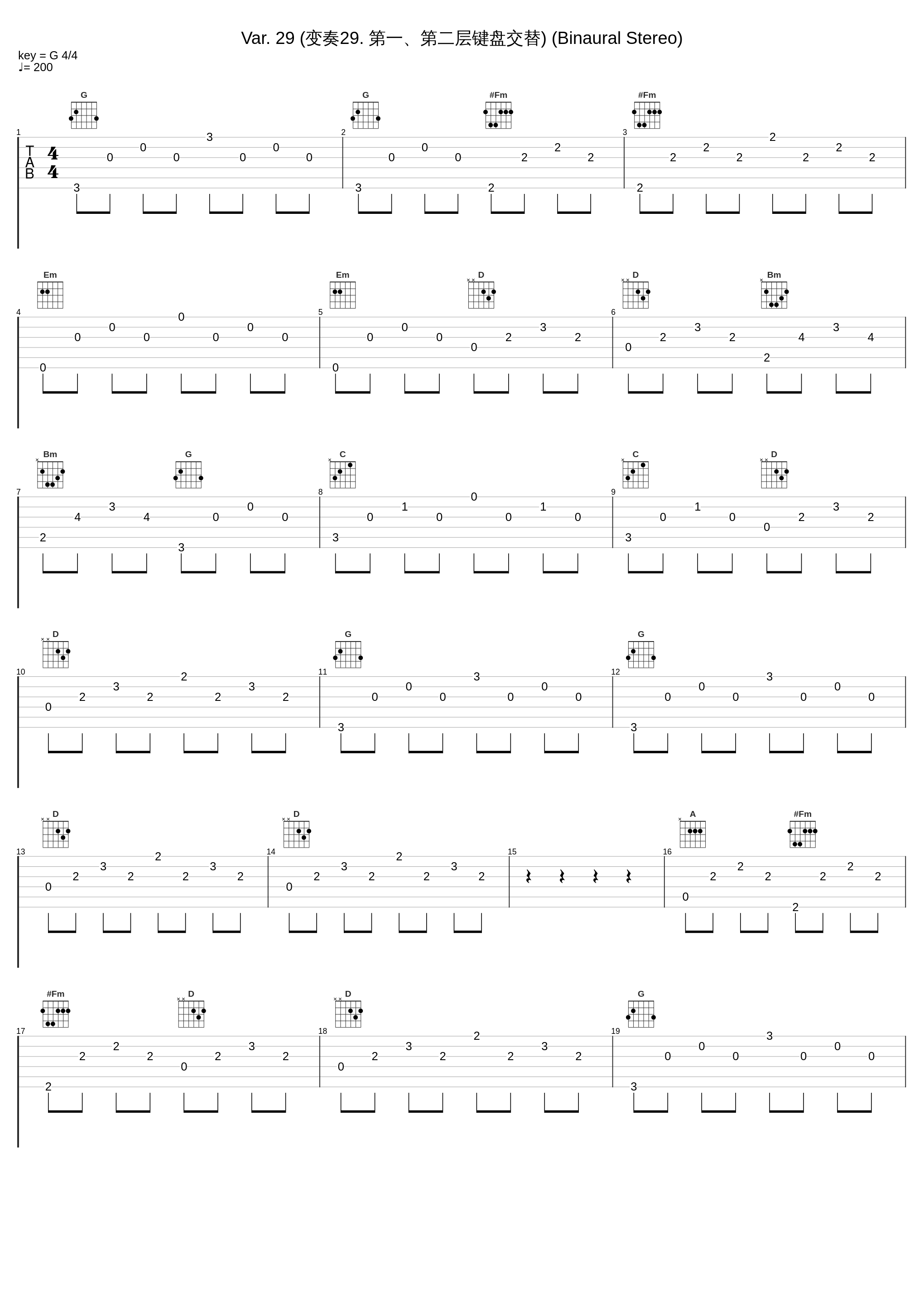 Var. 29 (变奏29. 第一、第二层键盘交替) (Binaural Stereo)_Zenph Studios,Glenn Gould,Johann Sebastian Bach_1