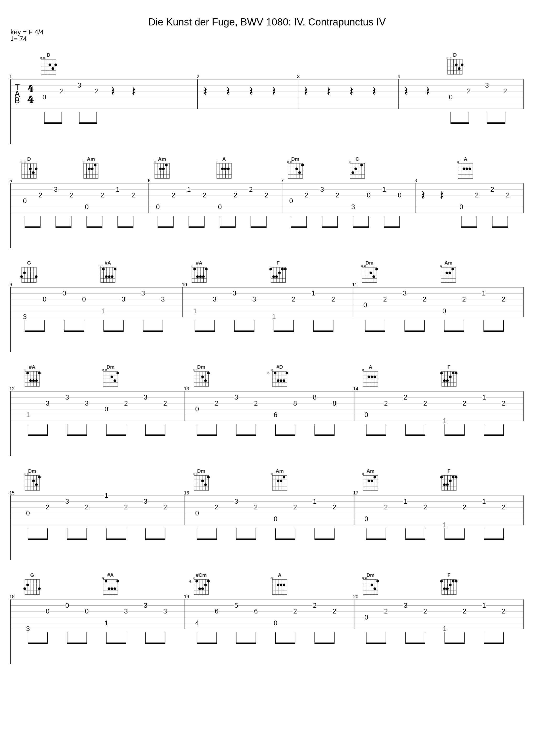 Die Kunst der Fuge, BWV 1080: IV. Contrapunctus IV_Alice Ader,Johann Sebastian Bach_1