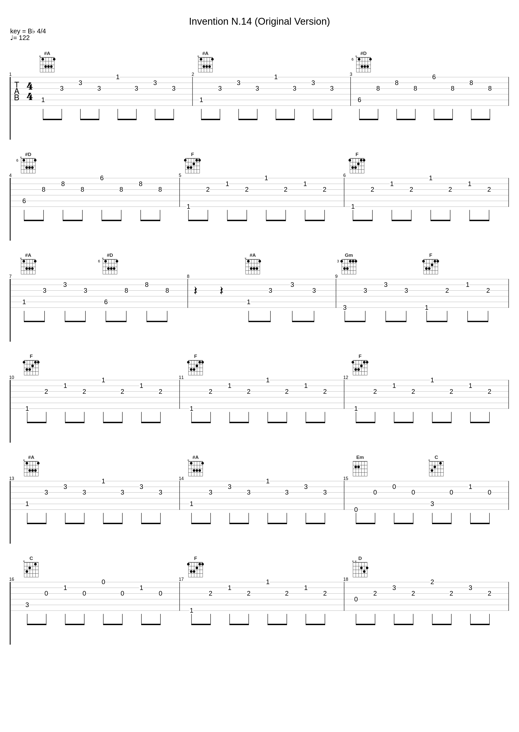 Invention N.14 (Original Version)_Johann Sebastian Bach,C Red_1