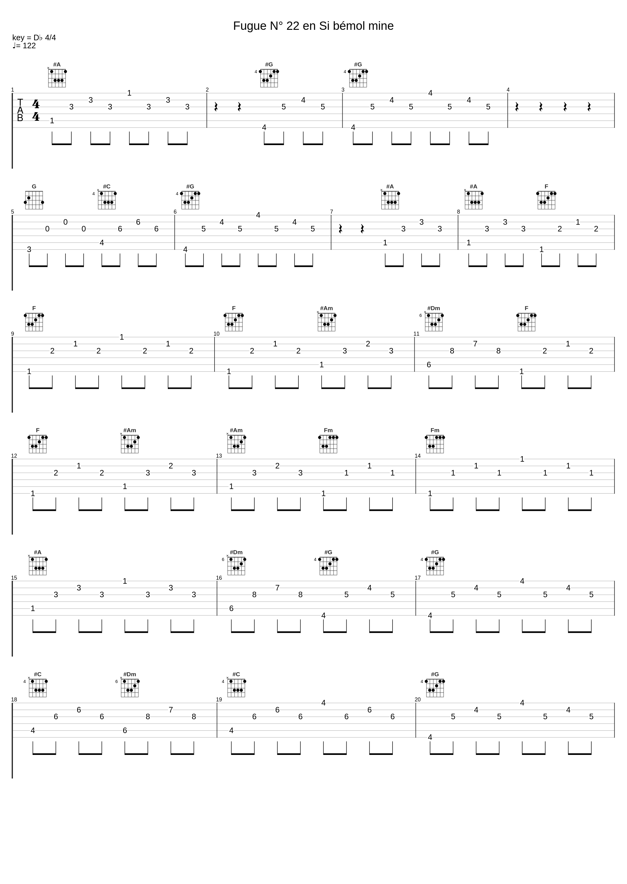 Fugue N° 22 en Si bémol mine_朱晓玫,Johann Sebastian Bach_1