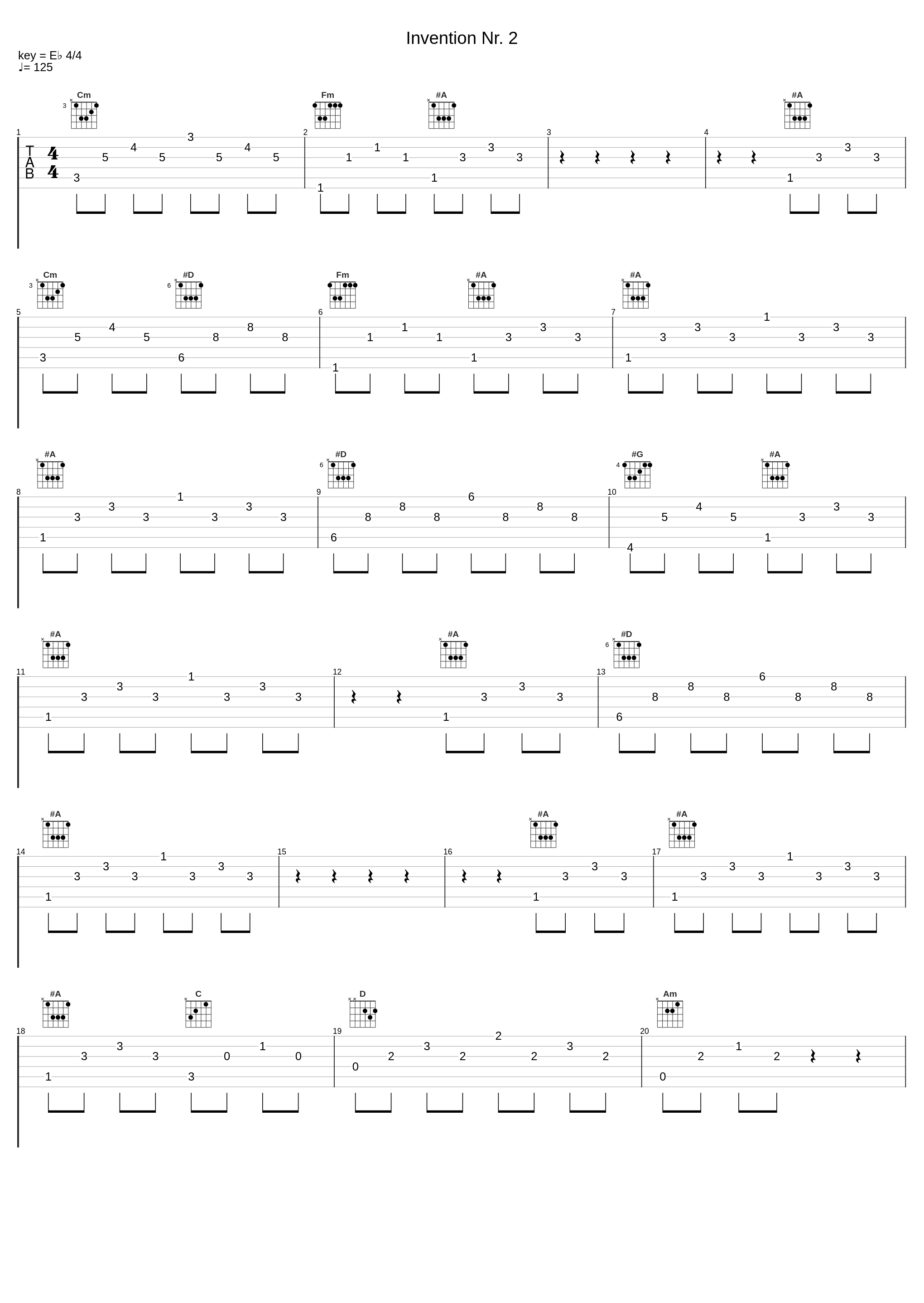 Invention Nr. 2_Johann Sebastian Bach_1