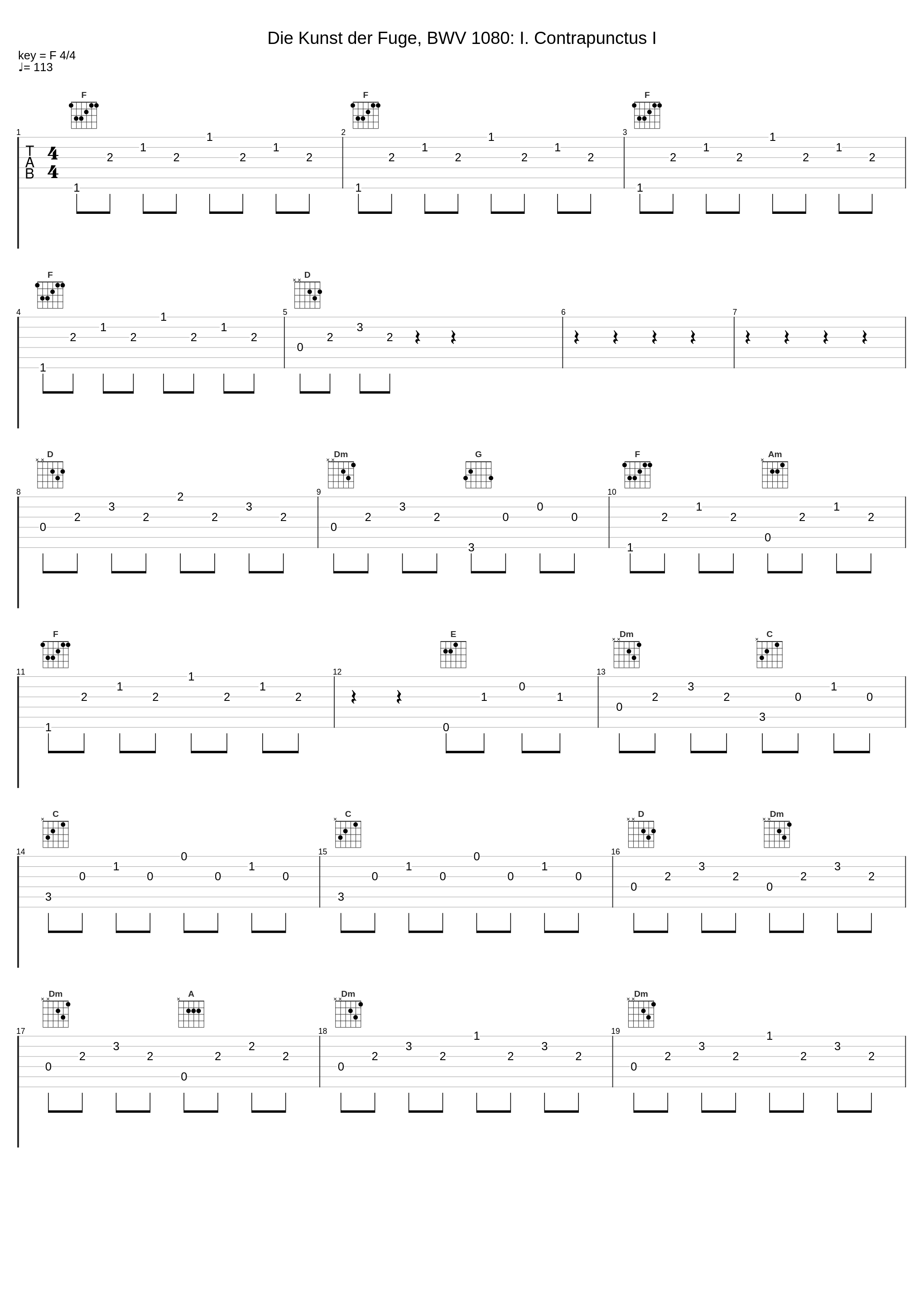 Die Kunst der Fuge, BWV 1080: I. Contrapunctus I_Alice Ader,Johann Sebastian Bach_1