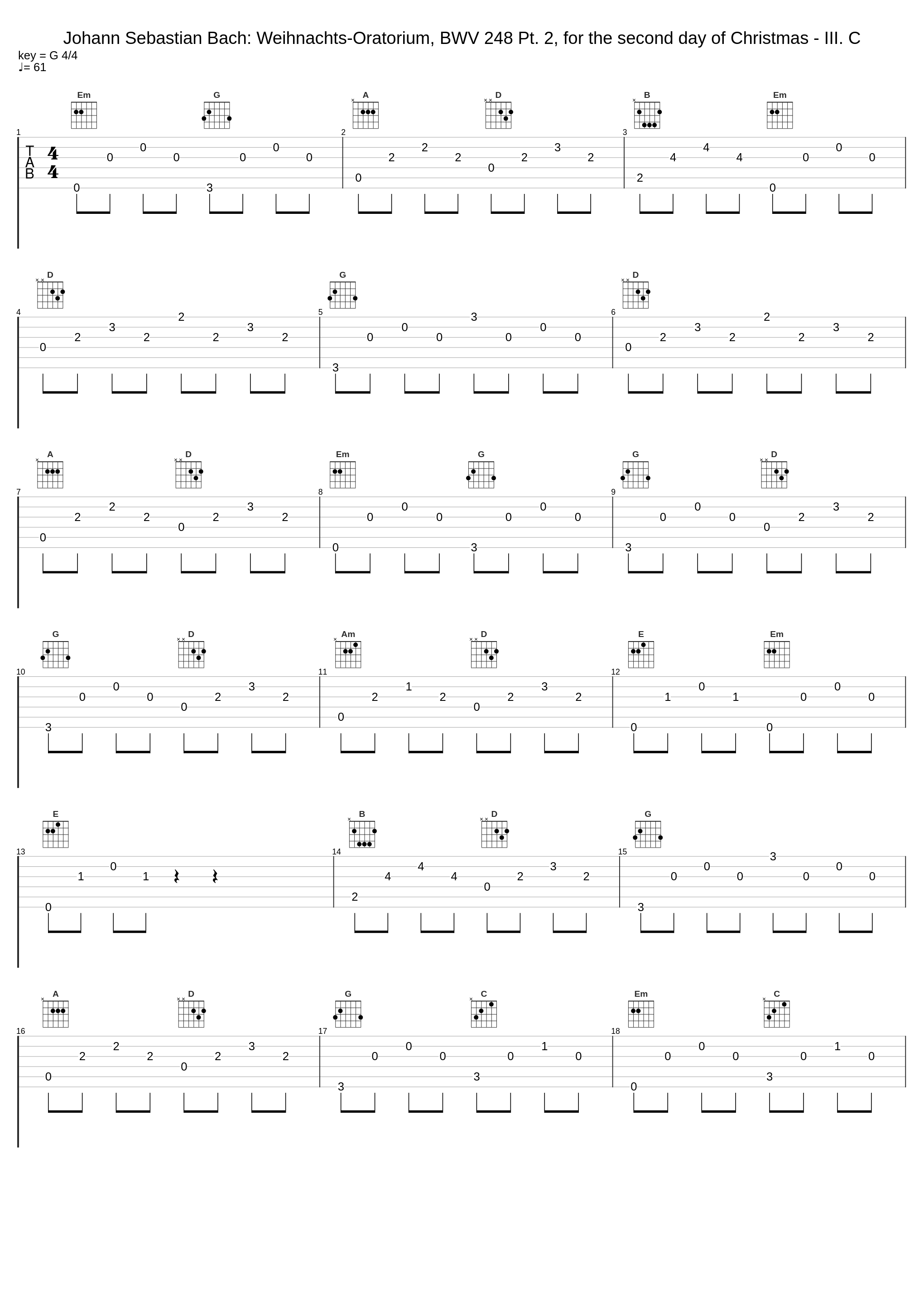 Johann Sebastian Bach: Weihnachts-Oratorium, BWV 248 Pt. 2, for the second day of Christmas - III. C_Johann Sebastian Bach_1