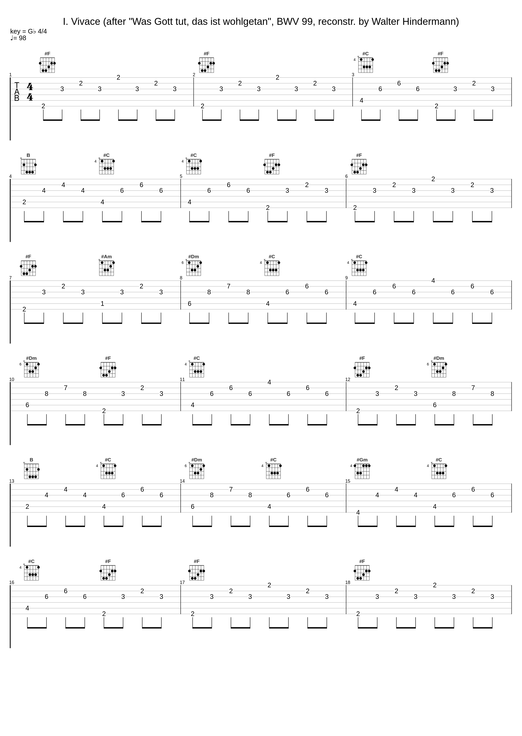 I. Vivace (after "Was Gott tut, das ist wohlgetan", BWV 99, reconstr. by Walter Hindermann)_Die Freitagsakademie,Jörg Fiedler,Katharina Suske,Ilia Korol,Johann Sebastian Bach_1