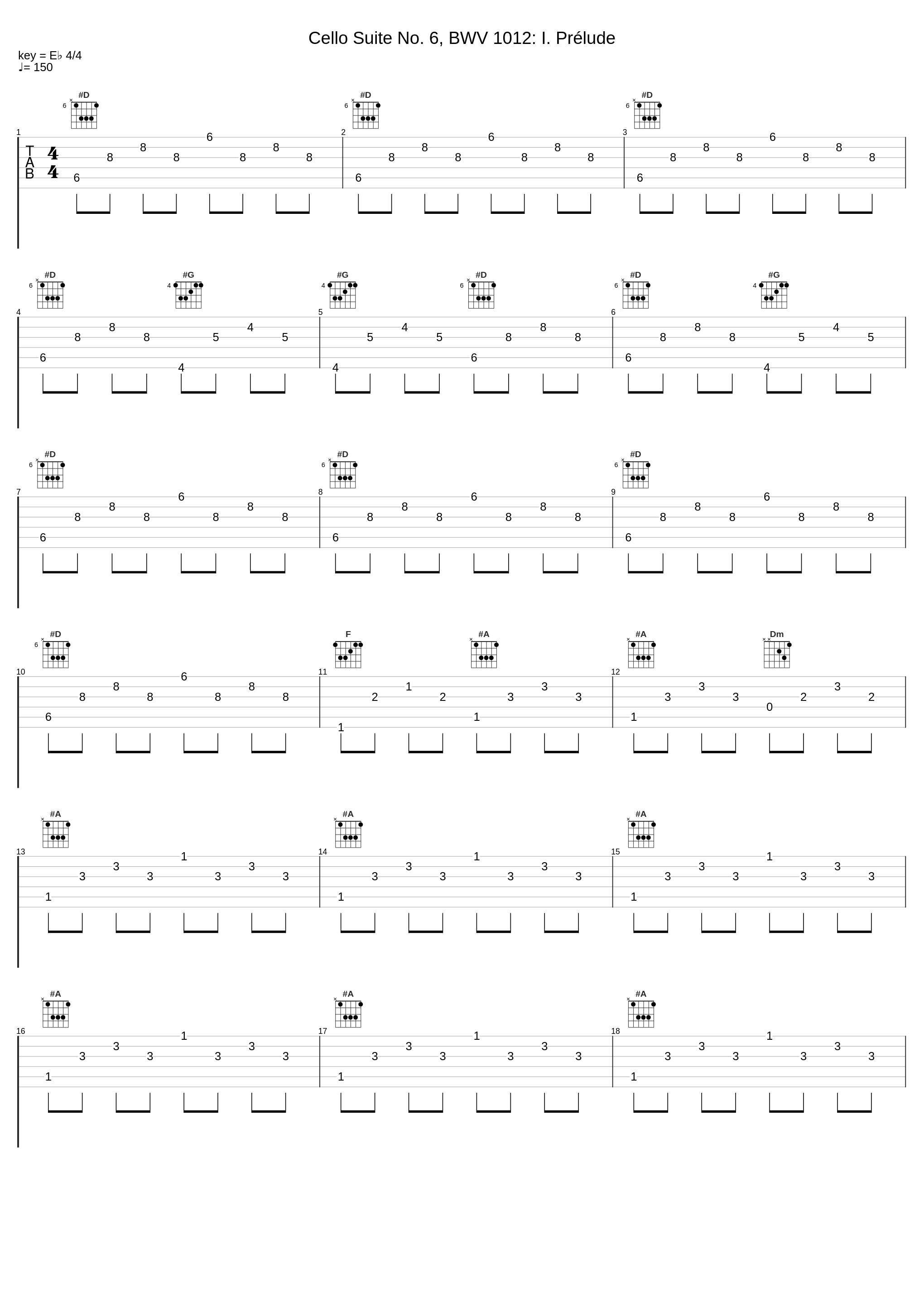 Cello Suite No. 6, BWV 1012: I. Prélude_Mauro Valli,Johann Sebastian Bach_1