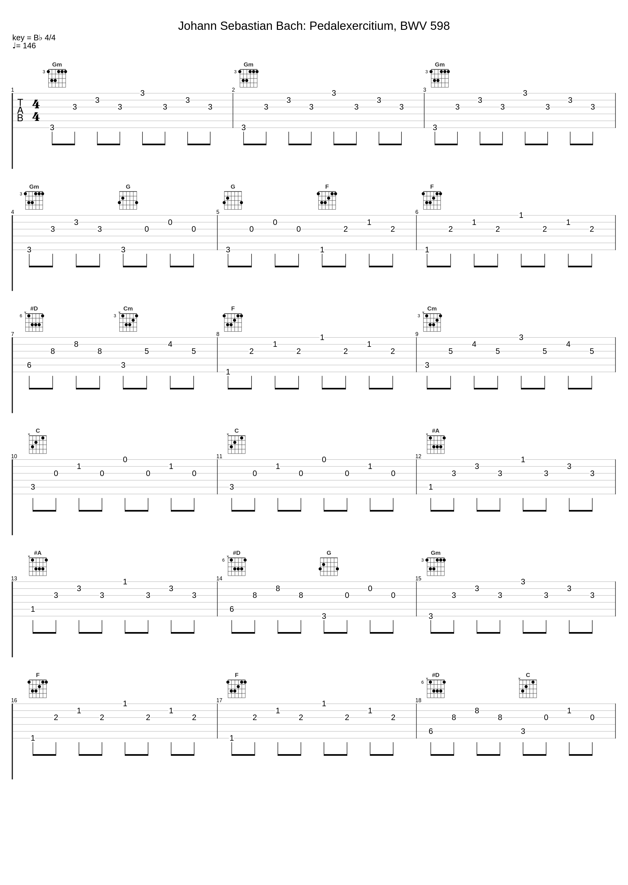 Johann Sebastian Bach: Pedalexercitium, BWV 598_Johann Sebastian Bach_1