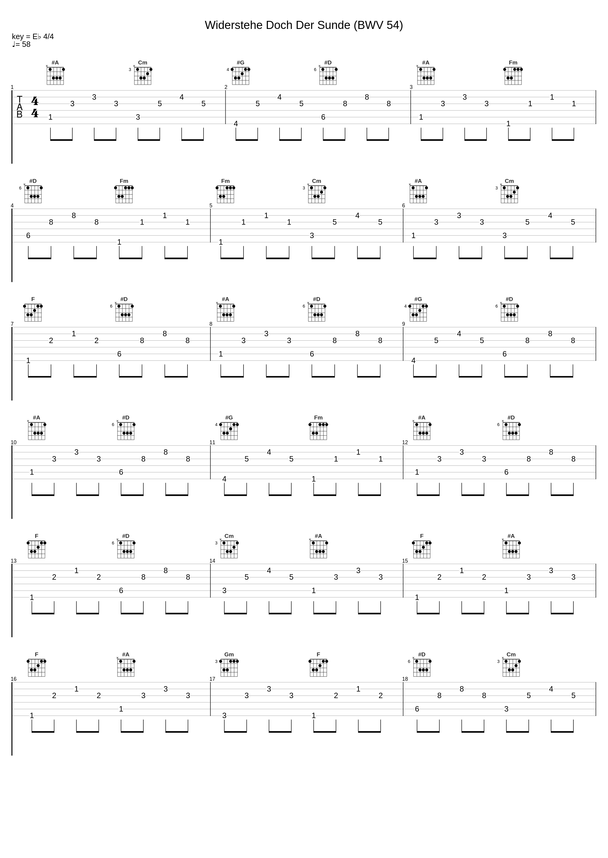 Widerstehe Doch Der Sunde (BWV 54)_Ashent,Johann Sebastian Bach_1