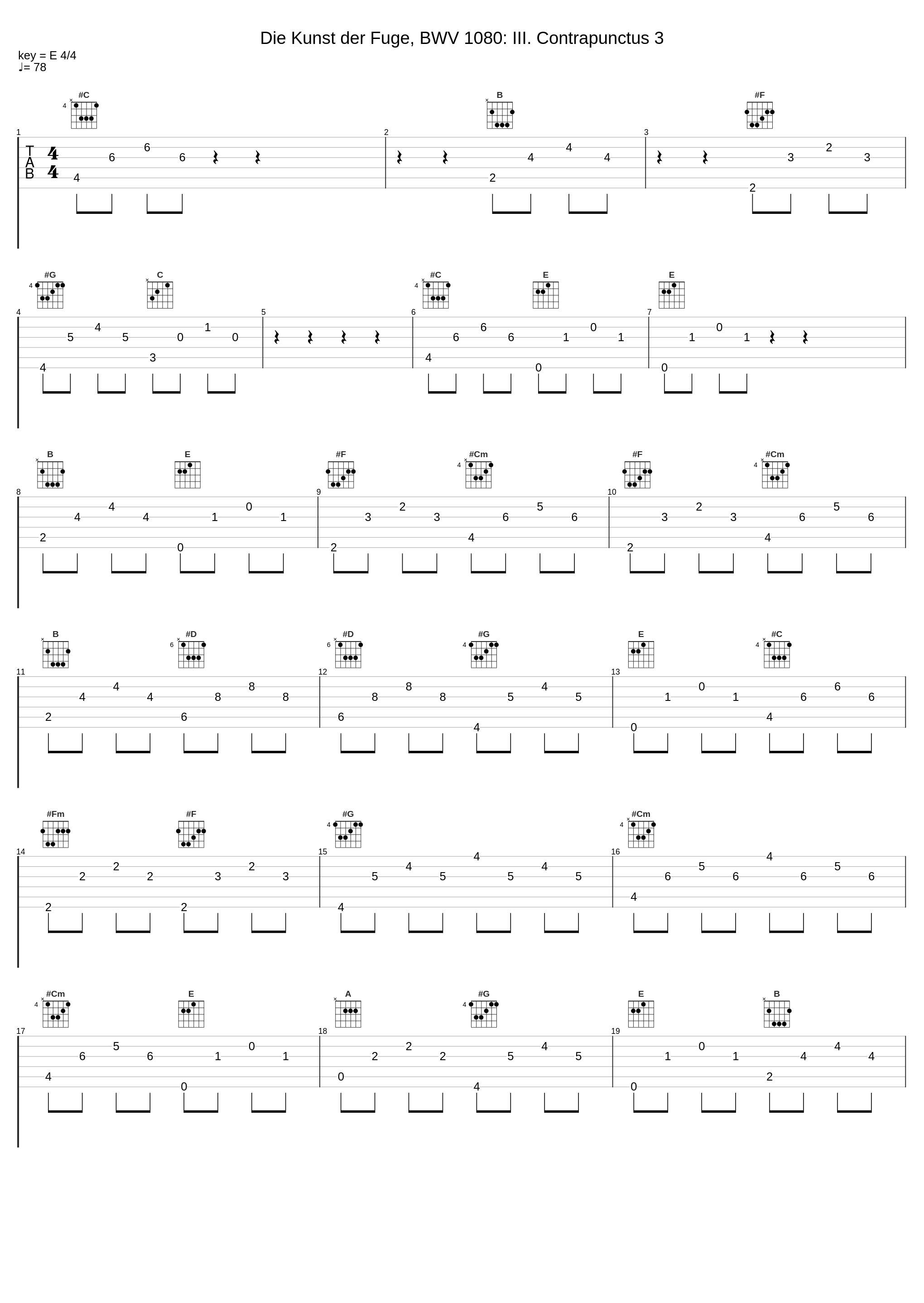 Die Kunst der Fuge, BWV 1080: III. Contrapunctus 3_Sit Fast,Johann Sebastian Bach_1