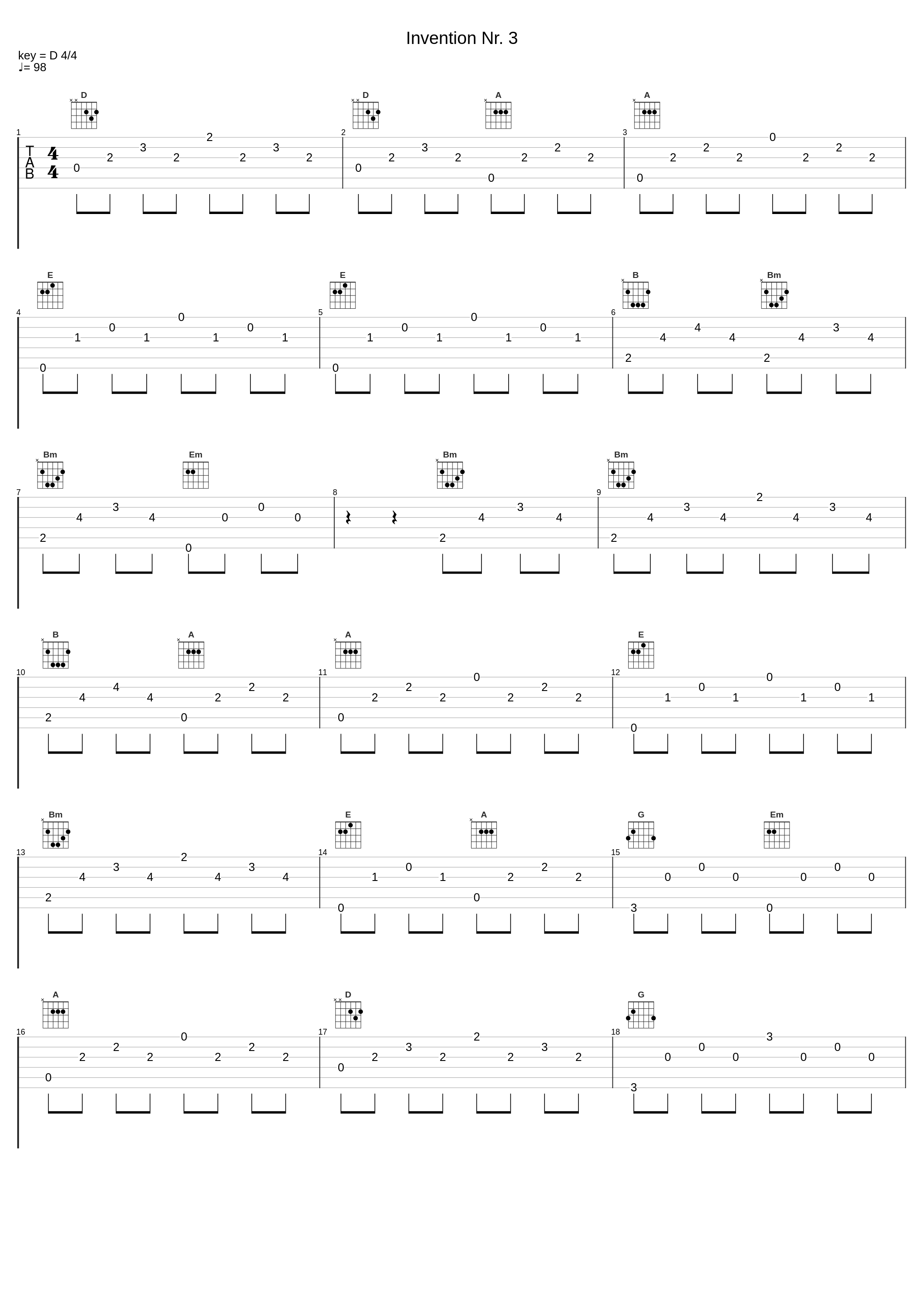 Invention Nr. 3_Johann Sebastian Bach_1