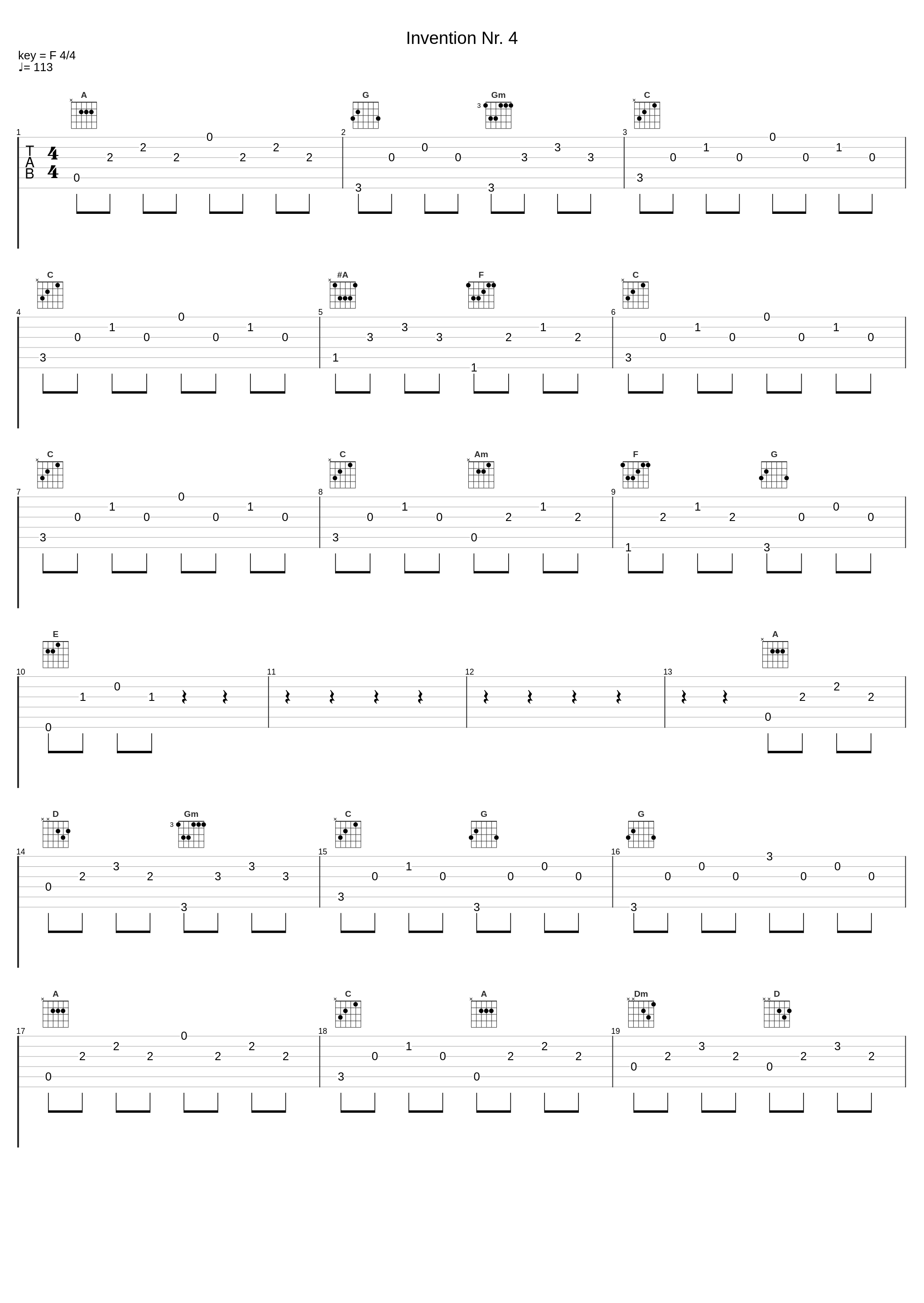 Invention Nr. 4_Johann Sebastian Bach_1