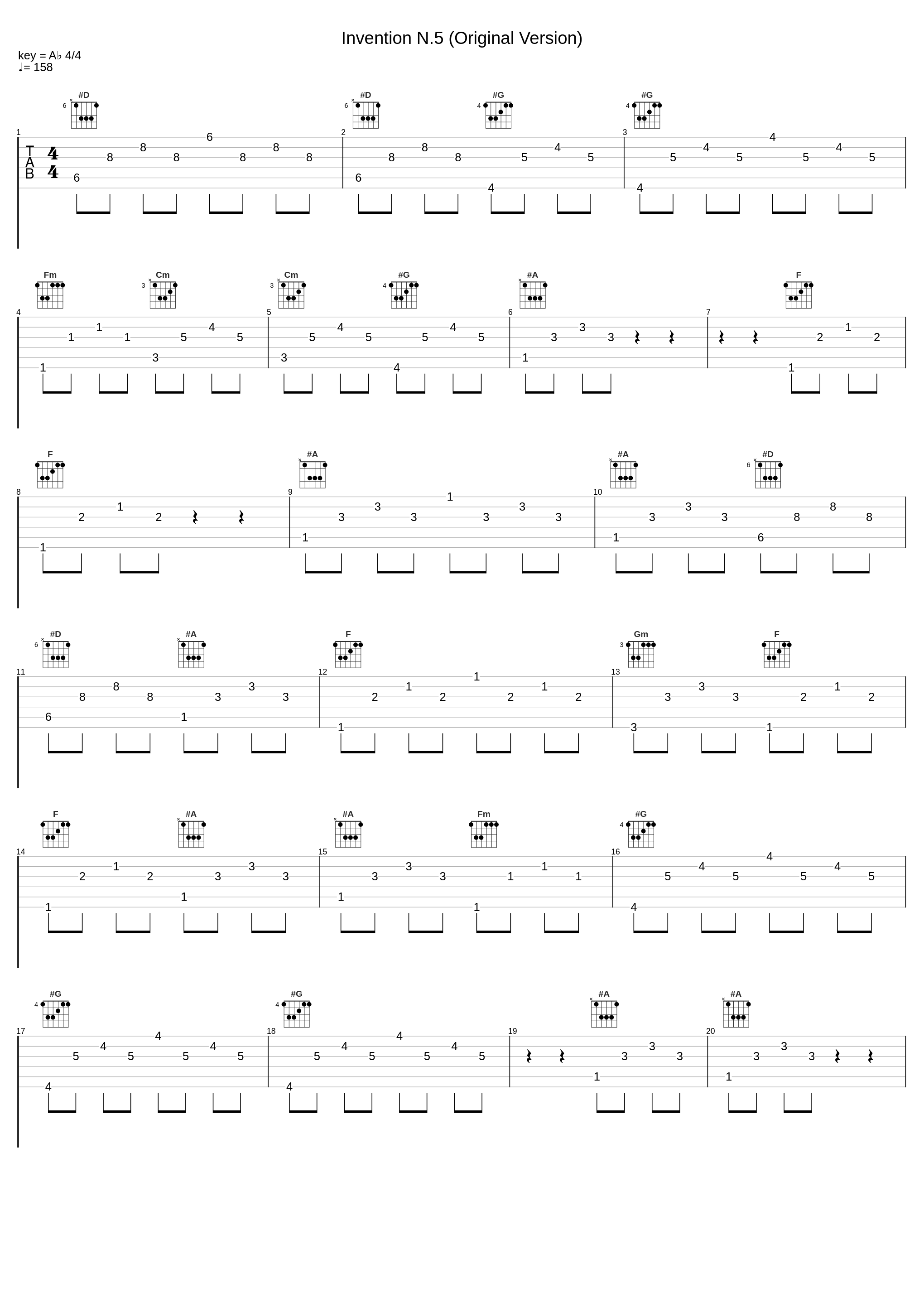 Invention N.5 (Original Version)_Johann Sebastian Bach,C Red_1