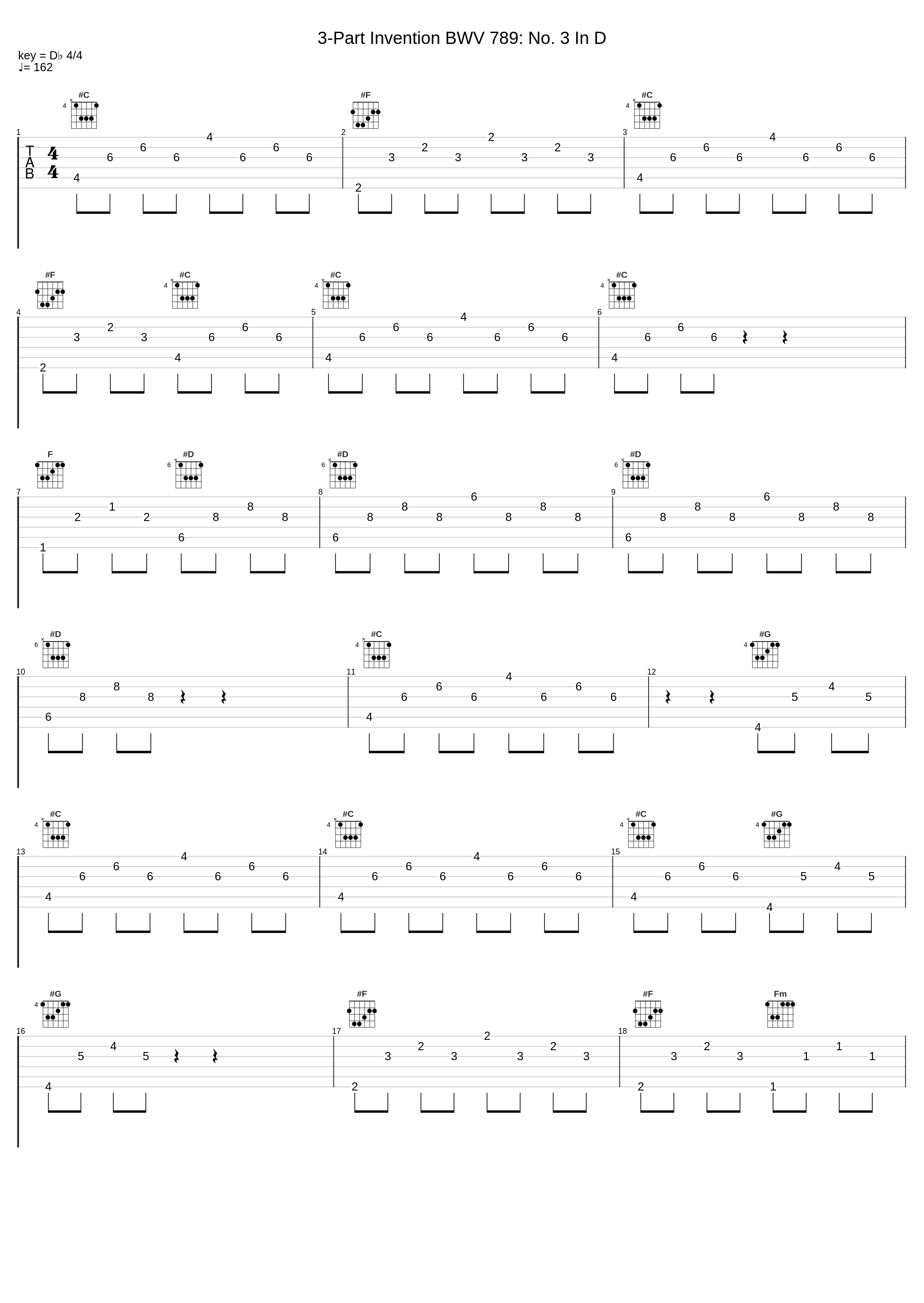 3-Part Invention BWV 789: No. 3 In D_Christianne Jaccottet,Johann Sebastian Bach_1