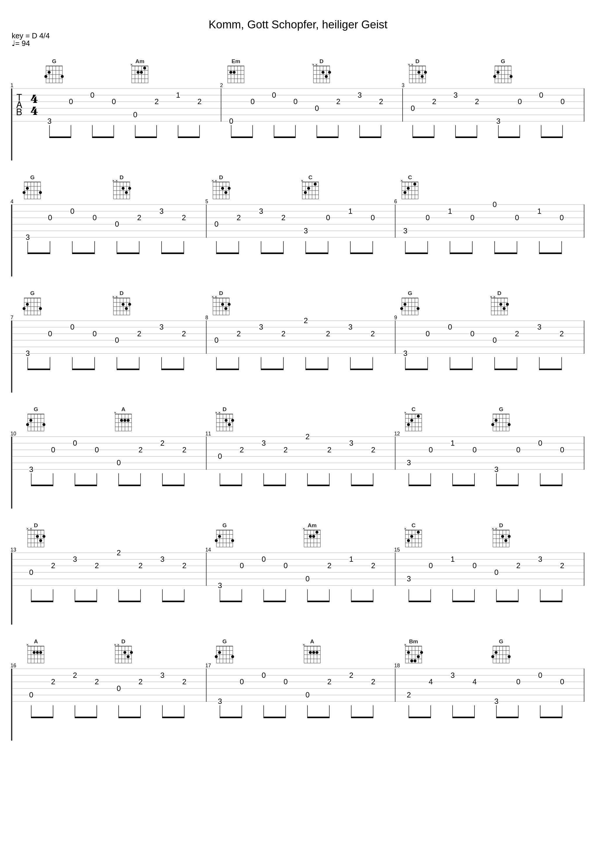 Komm, Gott Schopfer, heiliger Geist_Joseph Payne,Johann Pachelbel_1