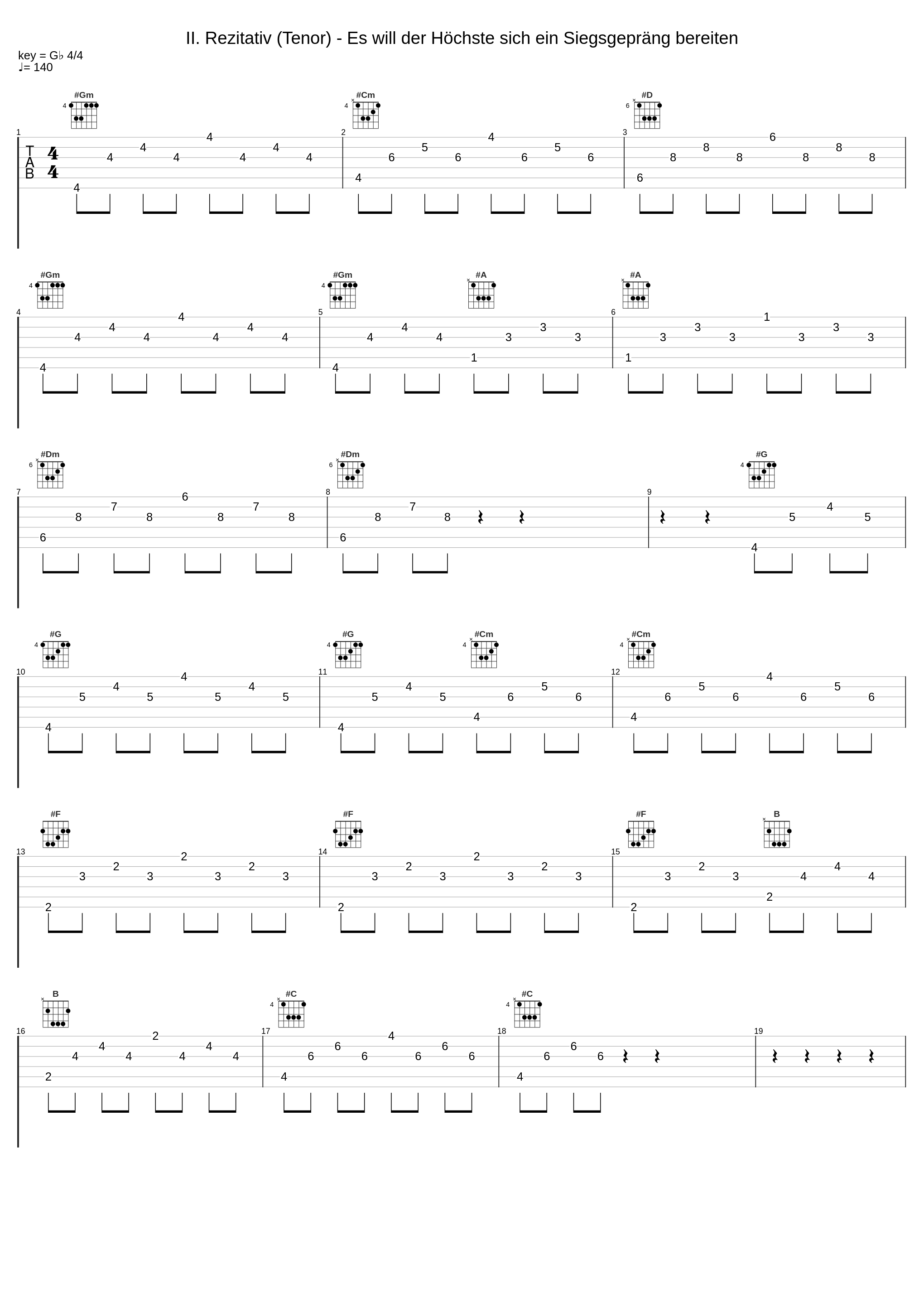 II. Rezitativ (Tenor) - Es will der Höchste sich ein Siegsgepräng bereiten_Johann Sebastian Bach,Charles Daniels,Rudolf Lutz_1