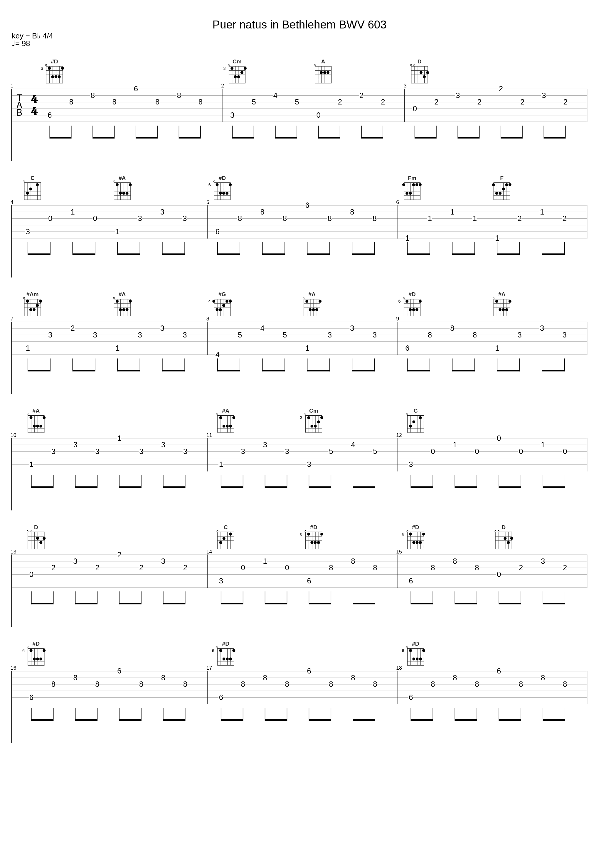 Puer natus in Bethlehem BWV 603_Johann Sebastian Bach,Nologo_1