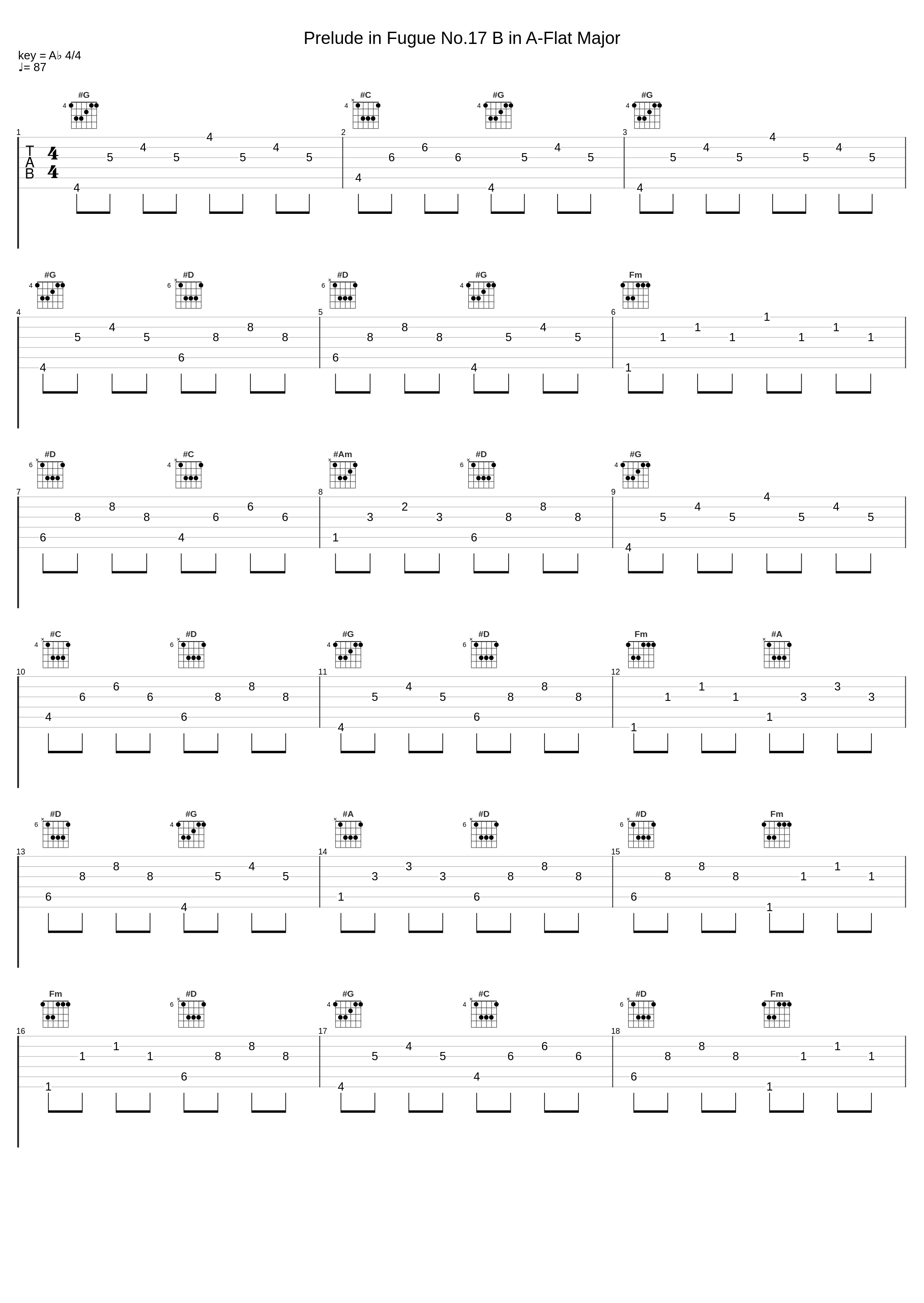 Prelude in Fugue No.17 B in A-Flat Major_Johann Sebastian Bach_1