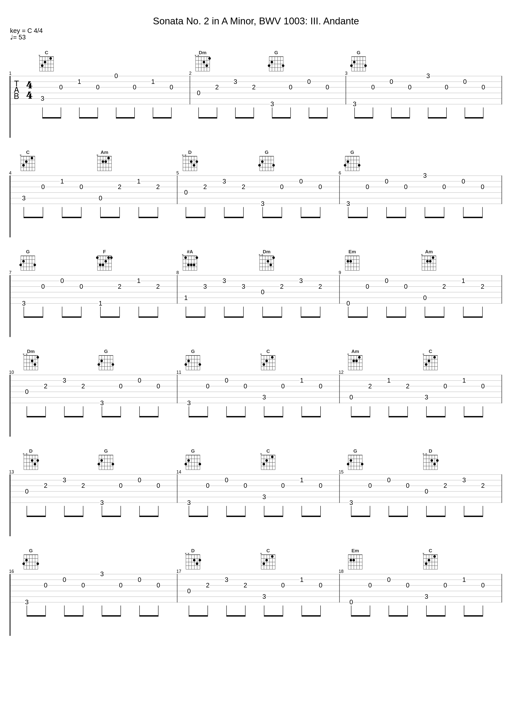 Sonata No. 2 in A Minor, BWV 1003: III. Andante_Aurélien Delprat,Johann Sebastian Bach_1