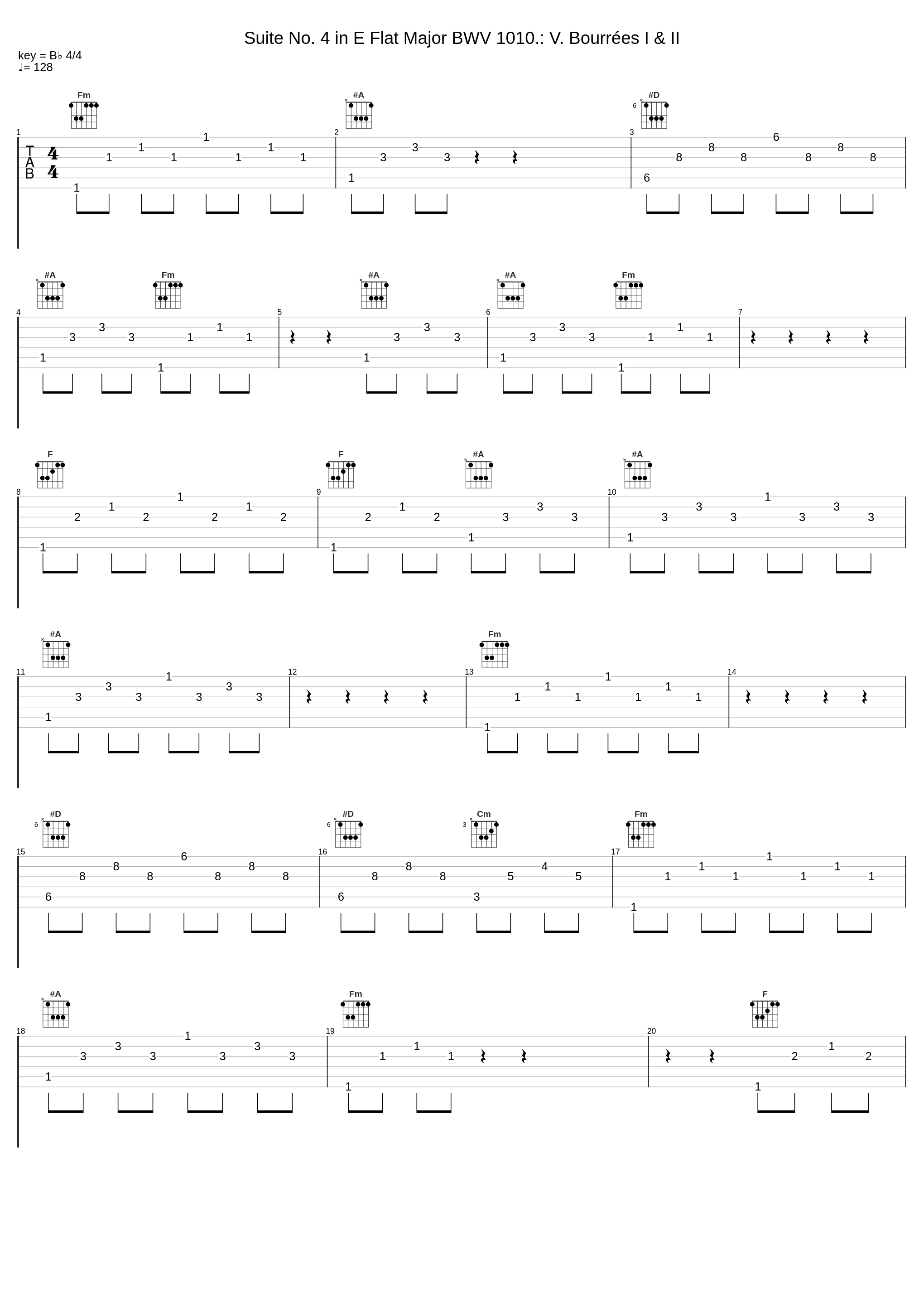 Suite No. 4 in E Flat Major BWV 1010.: V. Bourrées I & II_Katja Zakotnik,Johann Sebastian Bach_1