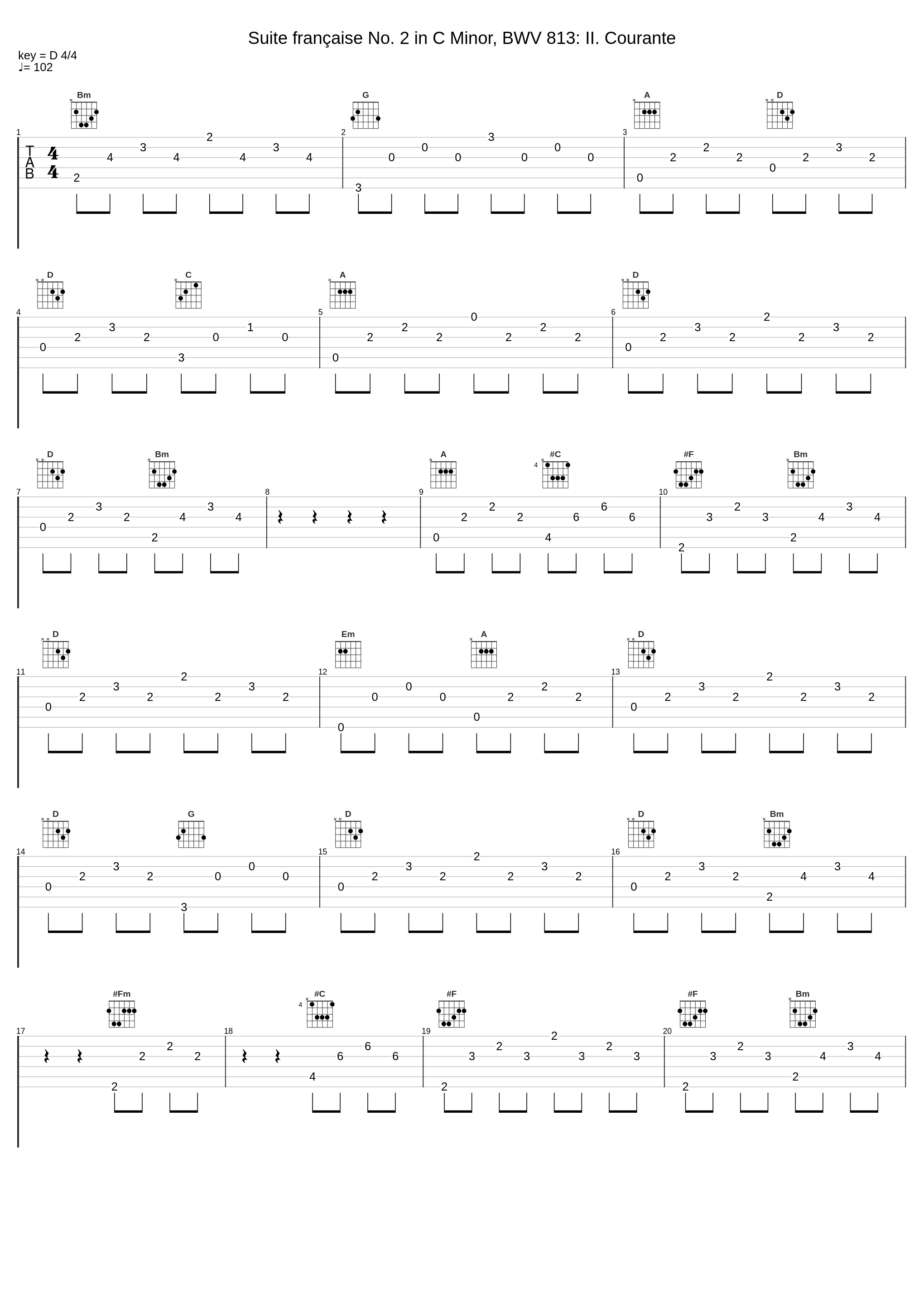 Suite française No. 2 in C Minor, BWV 813: II. Courante_Blandine Rannou,Johann Sebastian Bach_1